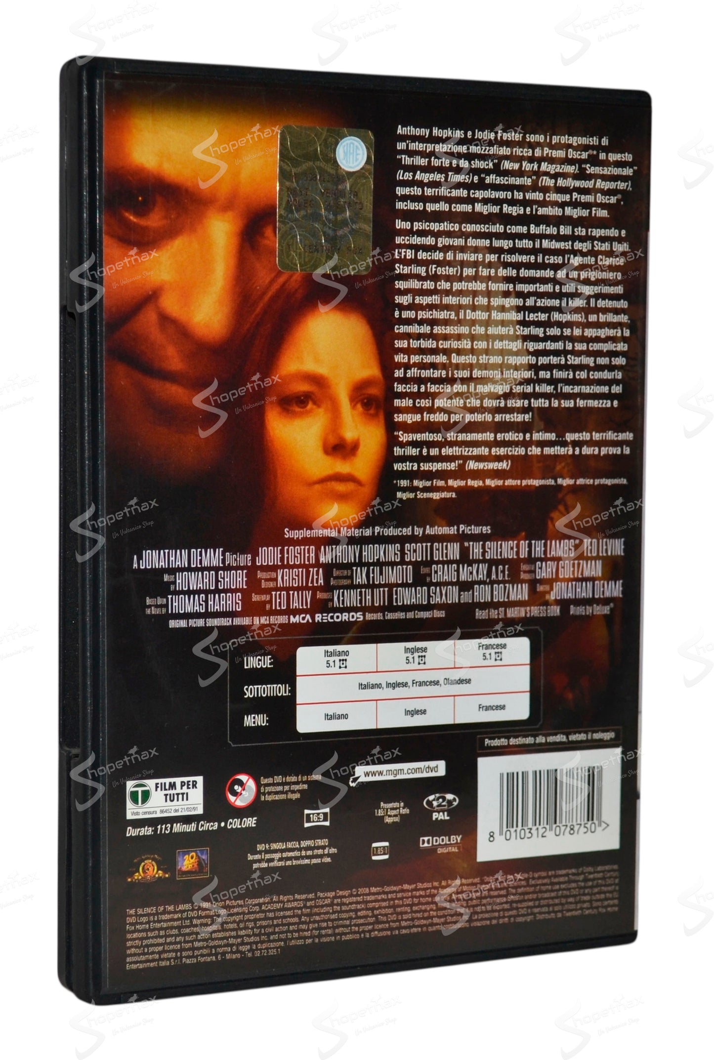 Il Silenzio degli Innocenti (The Silence of the Lambs) (1991) DVD