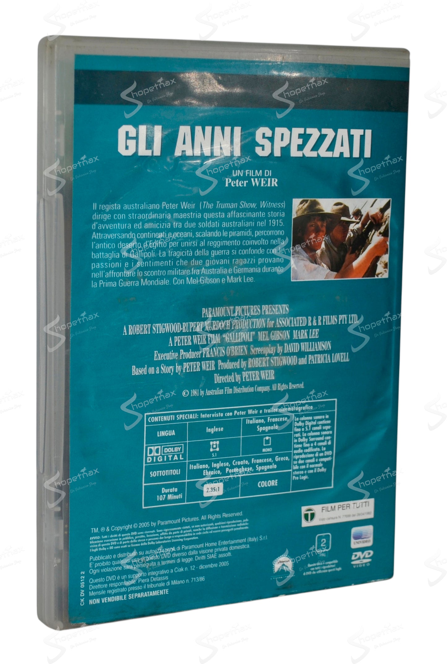 Gli Anni Spezzati (Gallipoli) (1981) DVD Editoriale