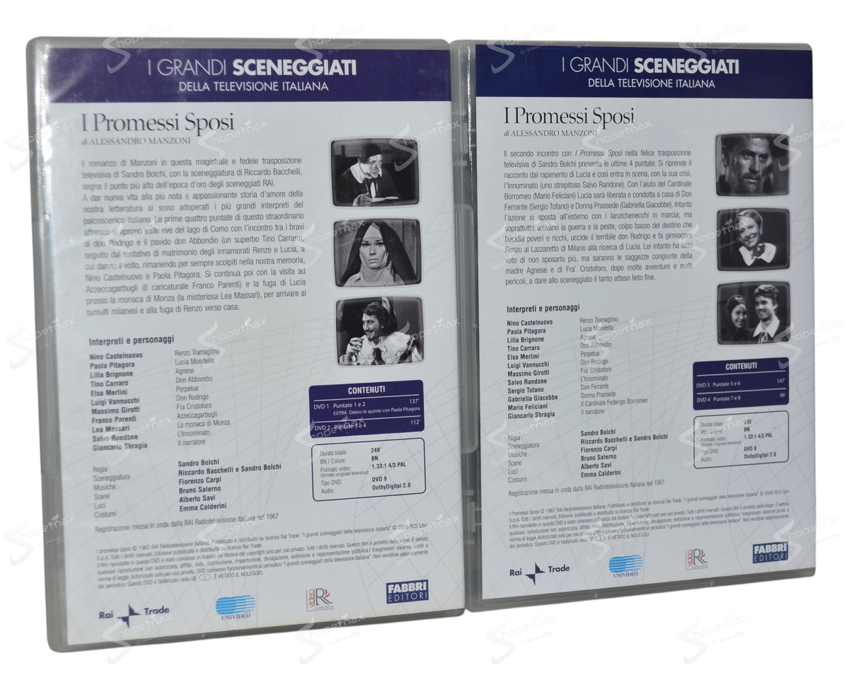 I Promessi Sposi di Alessandro Manzoni (Serie Completa) (1967) 4 DVD