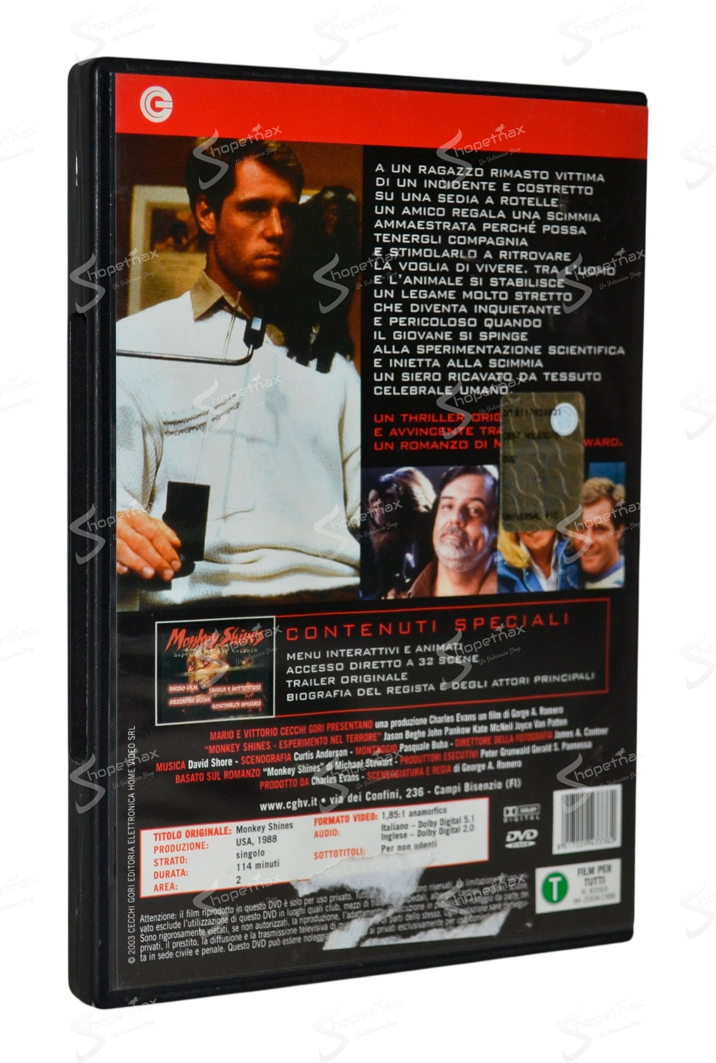 Monkey Shines - Esperimento nel terrore (An Experiment in Fear) (1988) DVD