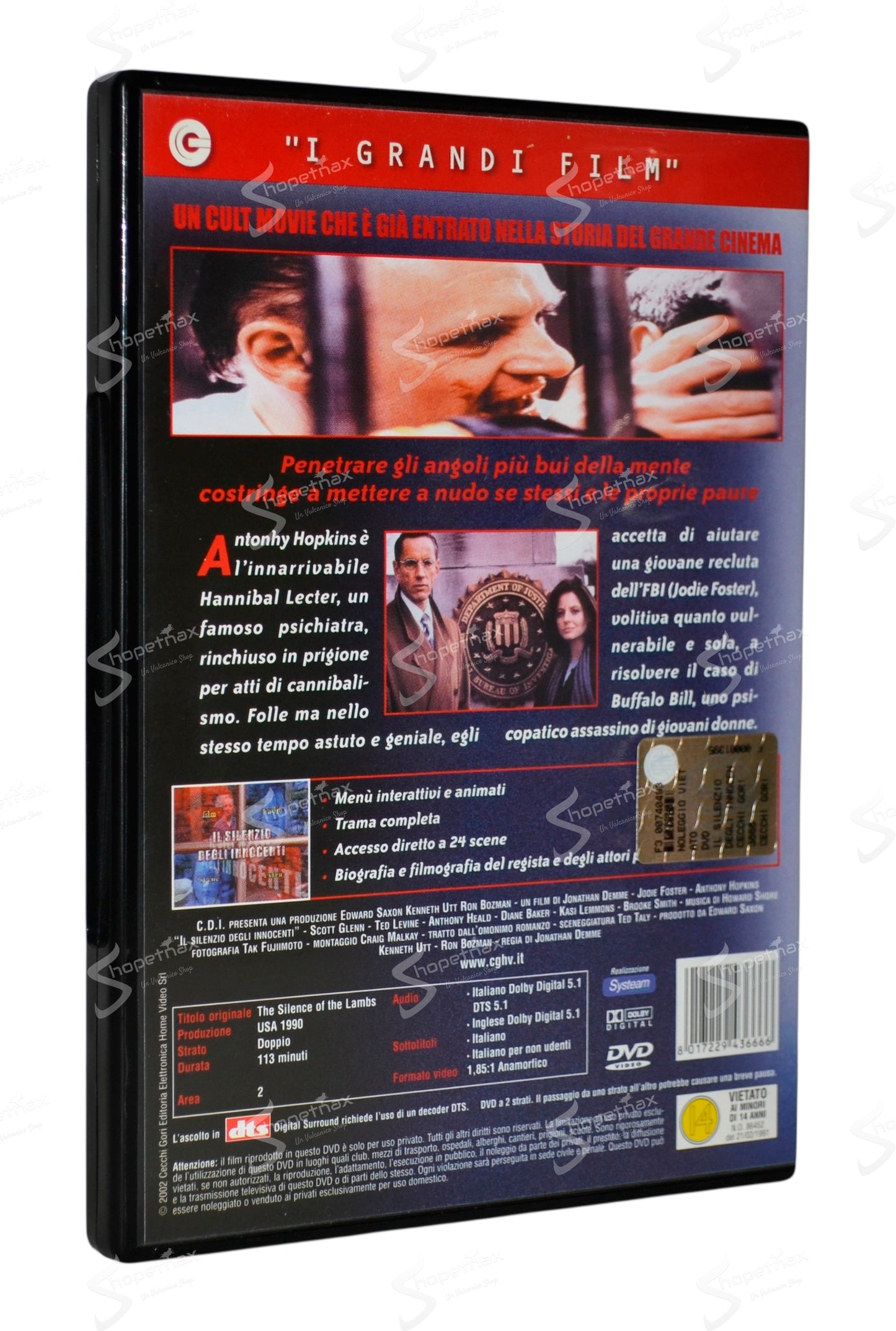 Il silenzio degli innocenti (The Silence of the Lambs) DVD
