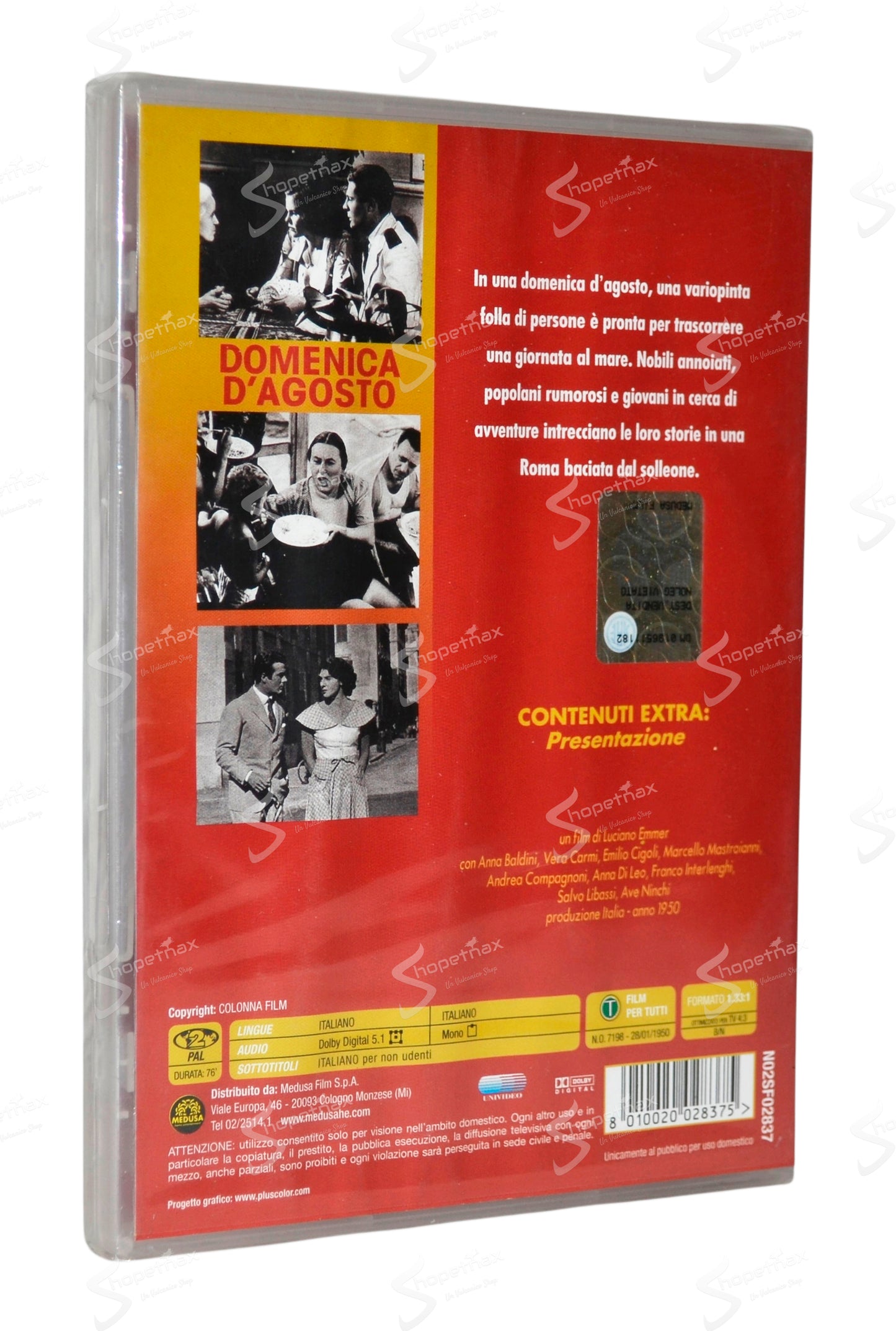 Domenica d'Agosto (1950) DVD adesivo in pellicola