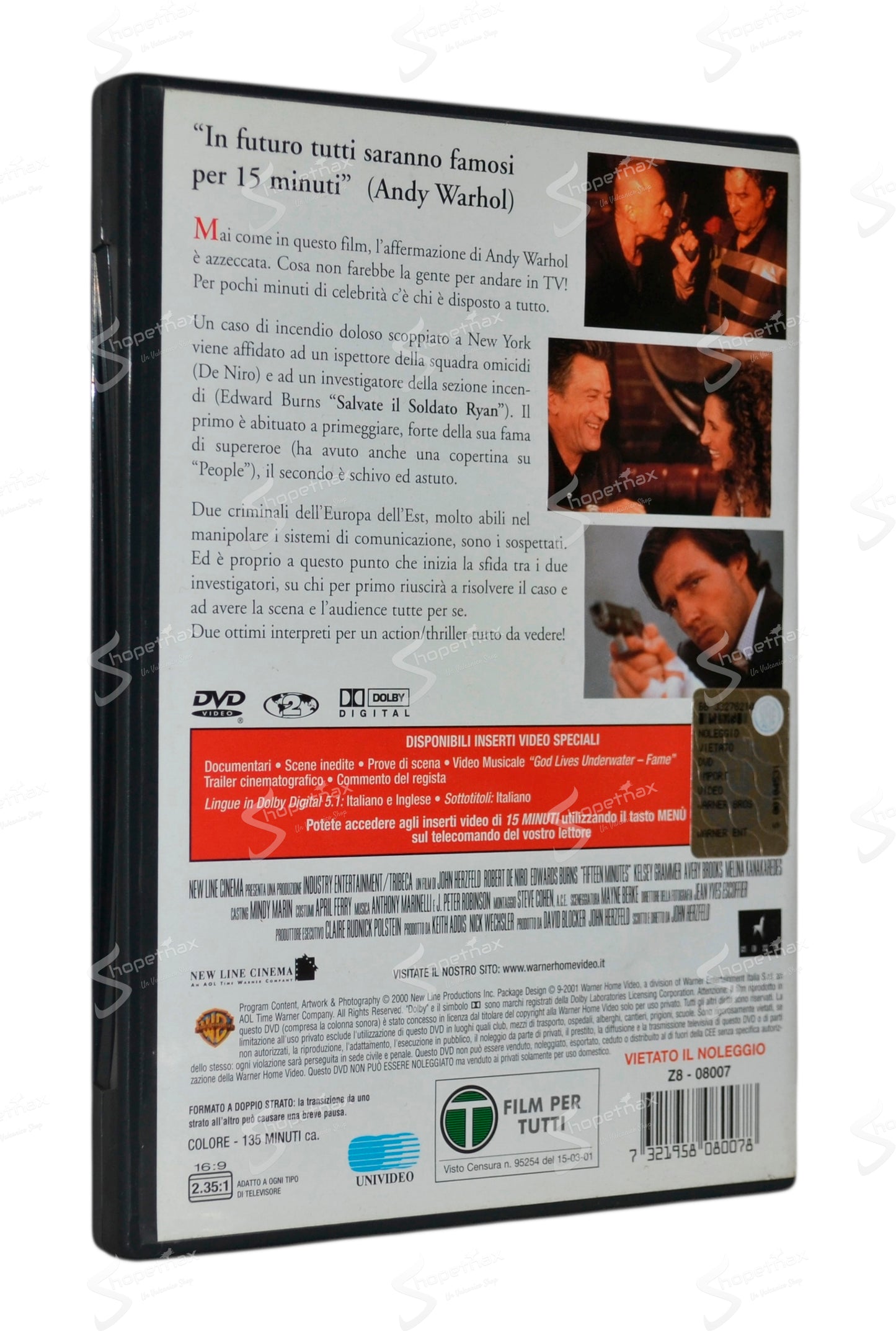15 Minuti - Follia Omicida a New York (15 Minutes) (Warner) (2001) DVD