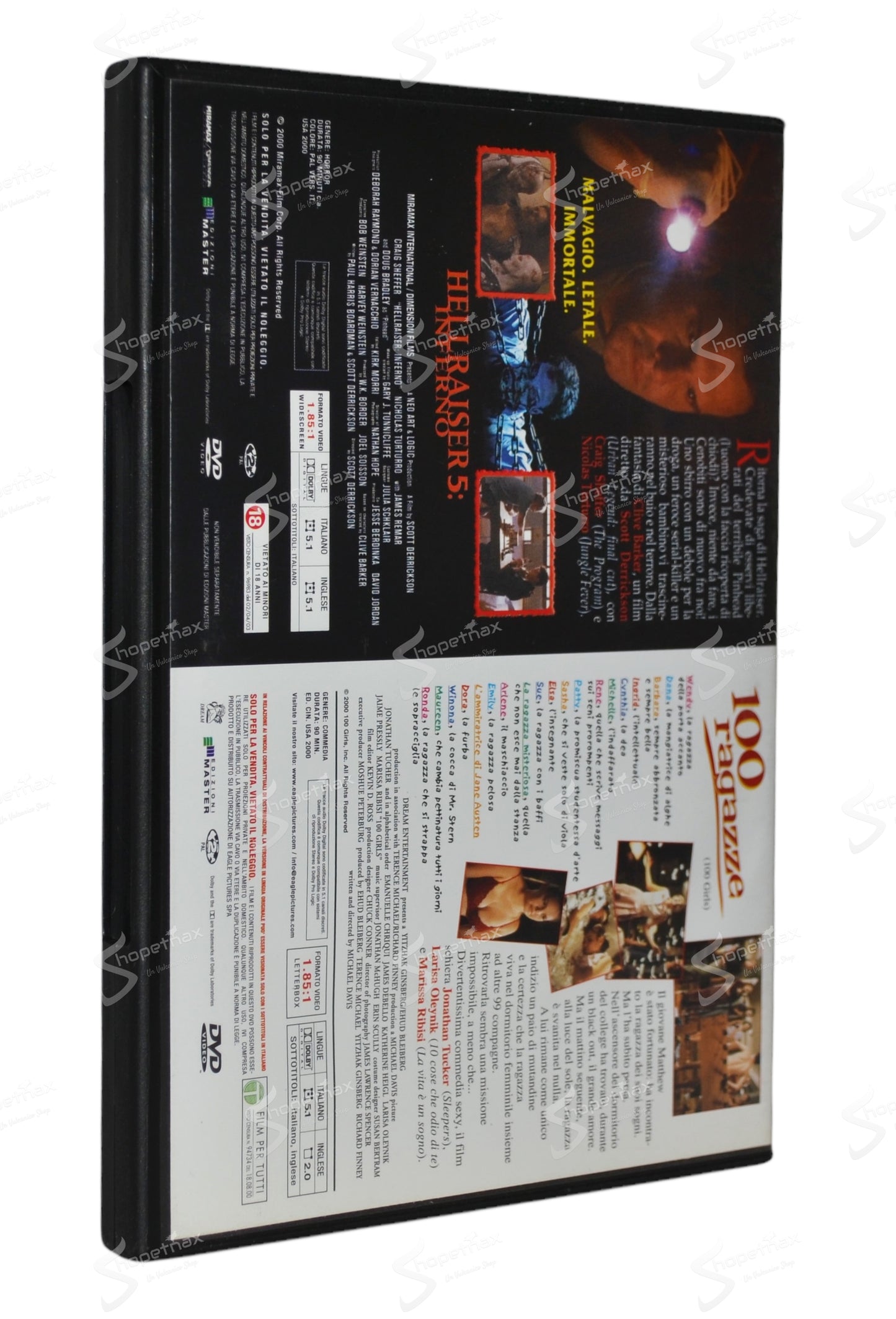 100 Ragazze + Hellraiser 5: Inferno (2 Film) (2000) DVD Editoriale