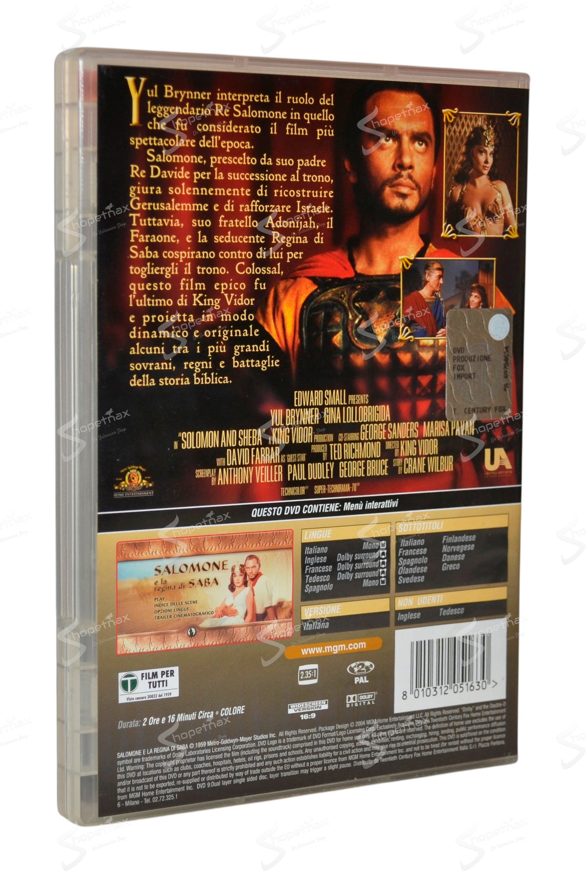 Salomone e la Regina di Saba (Solomon and Sheba) (1959) DVD