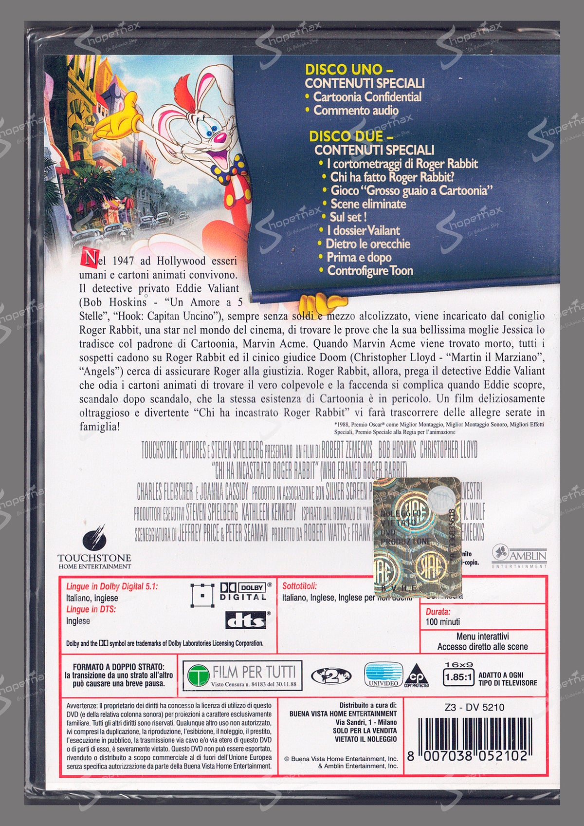 Chi ha incastrato Roger Rabbit (Who Framed Roger Rabbit?) (1988) DVD