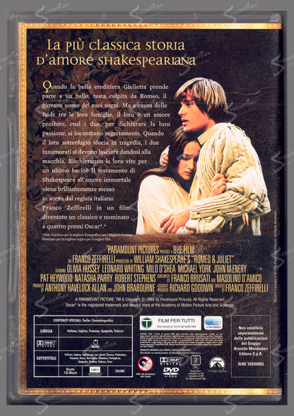 Romeo & Giulietta (Romeo and Juliet) (1968) DVD Editoriale