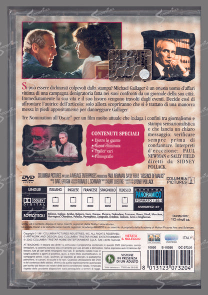 Diritto di cronaca (Absence of Malice) (1981) DVD