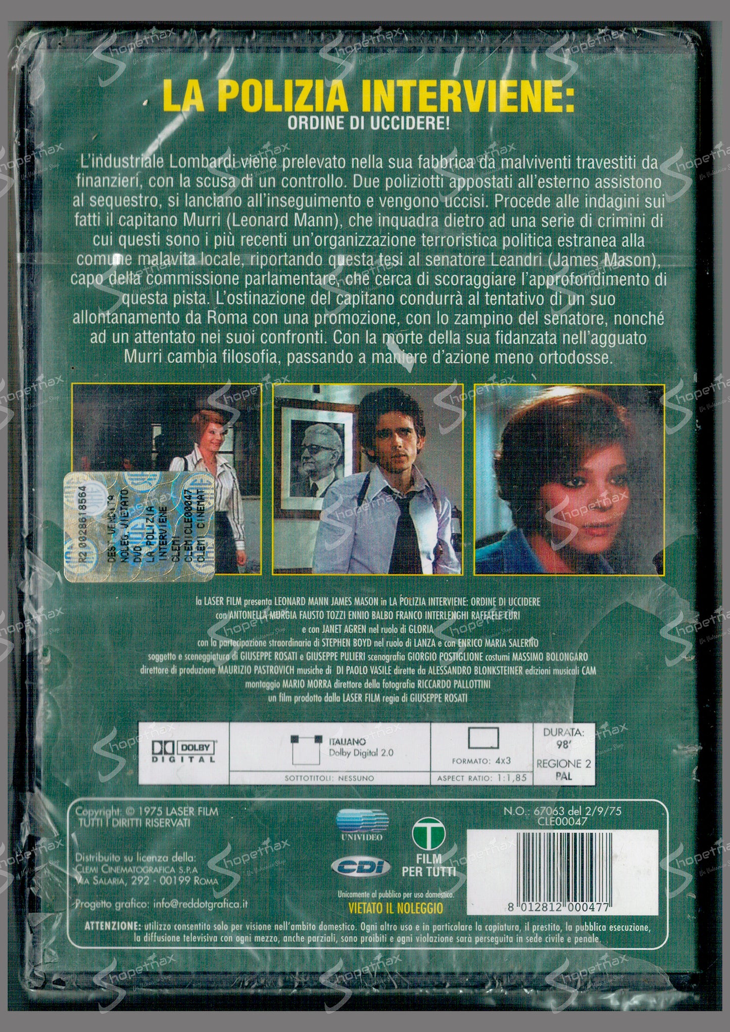 La Polizia interviene: Ordine di Uccidere! (1975) DVD