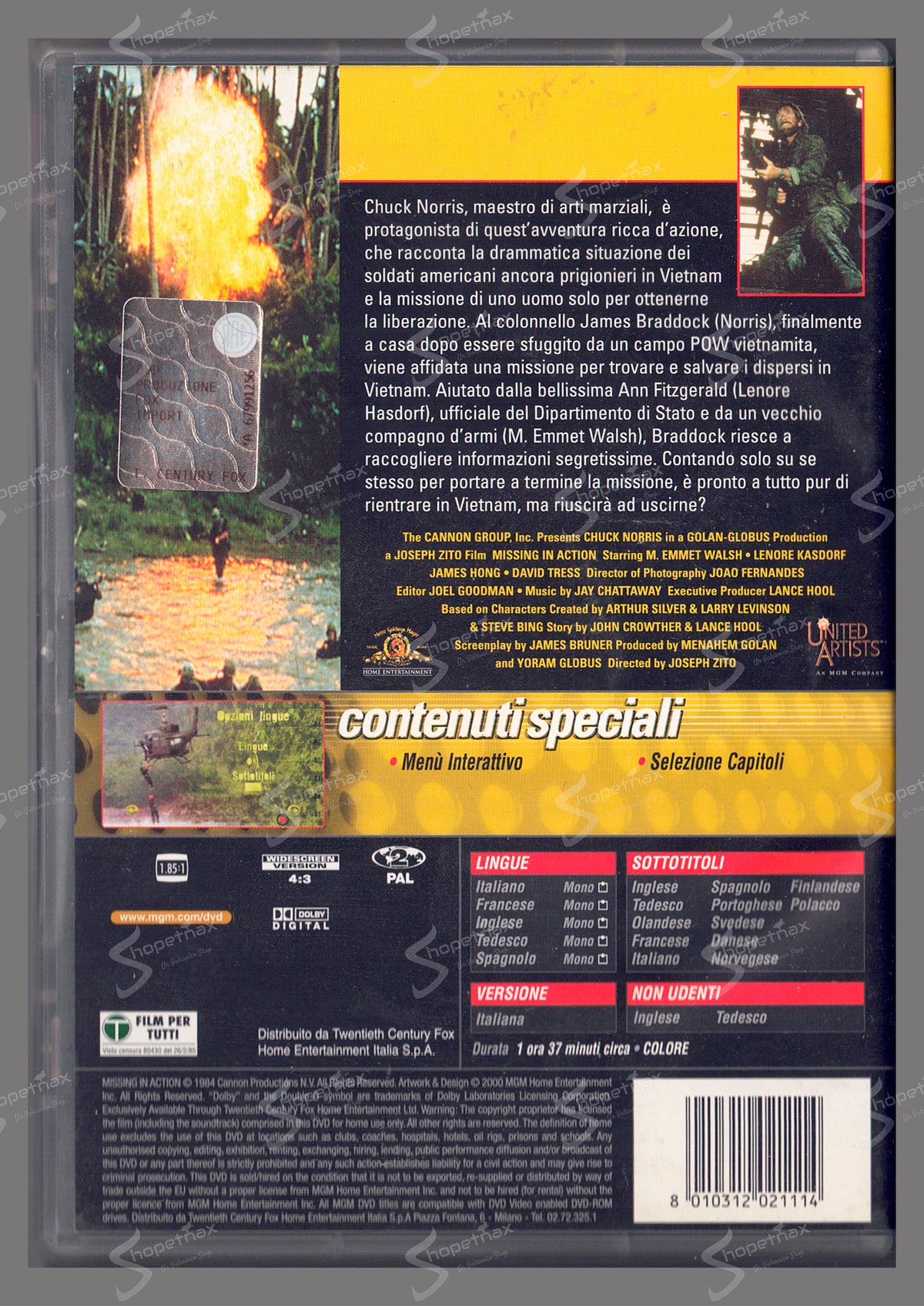 Rombo di tuono (Missing in Action) (1984) DVD