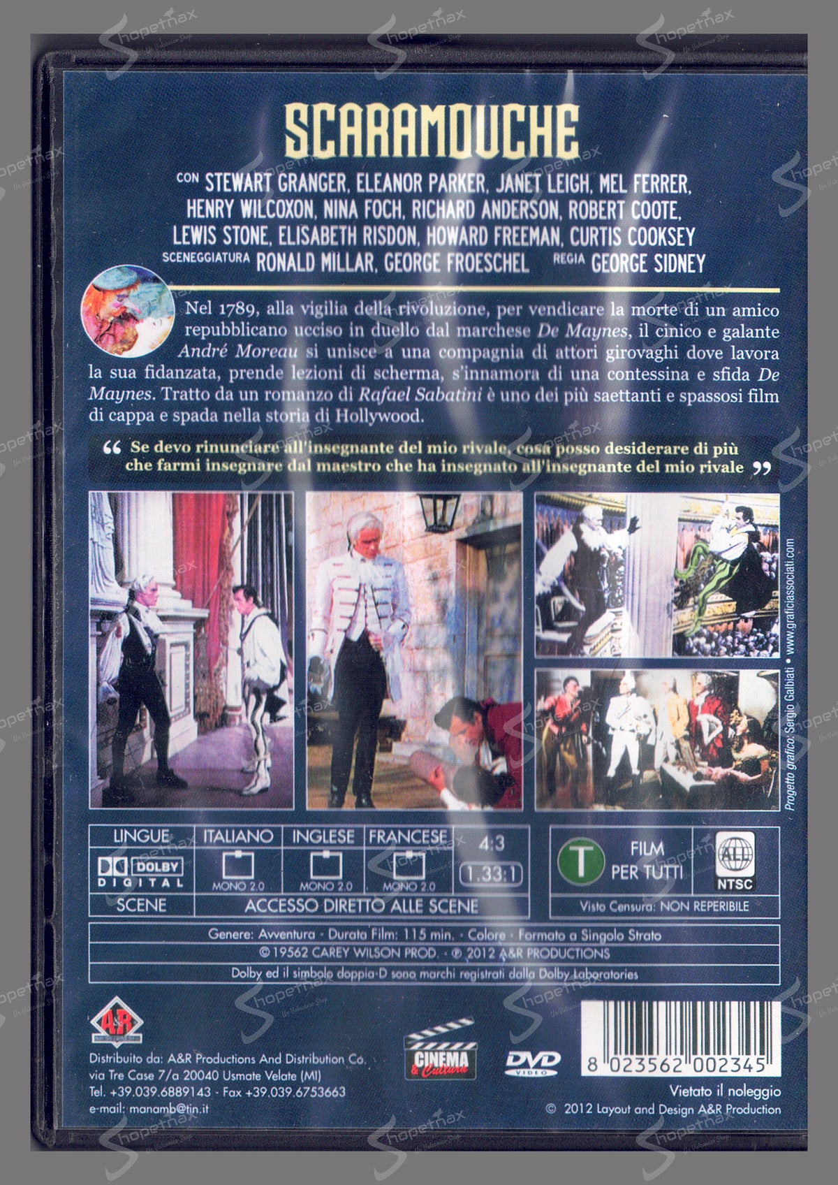 Scaramouche (1952) DVD Come Nuovo