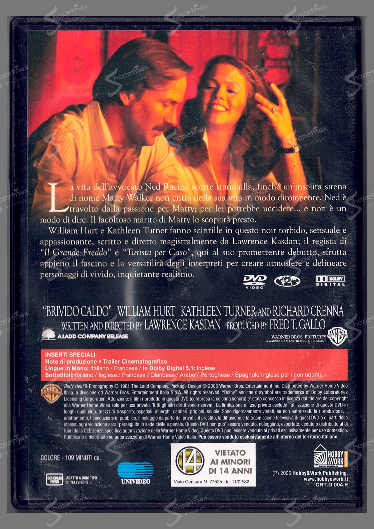 Brivido Caldo (Body Heat) (1981) DVD Editoriale