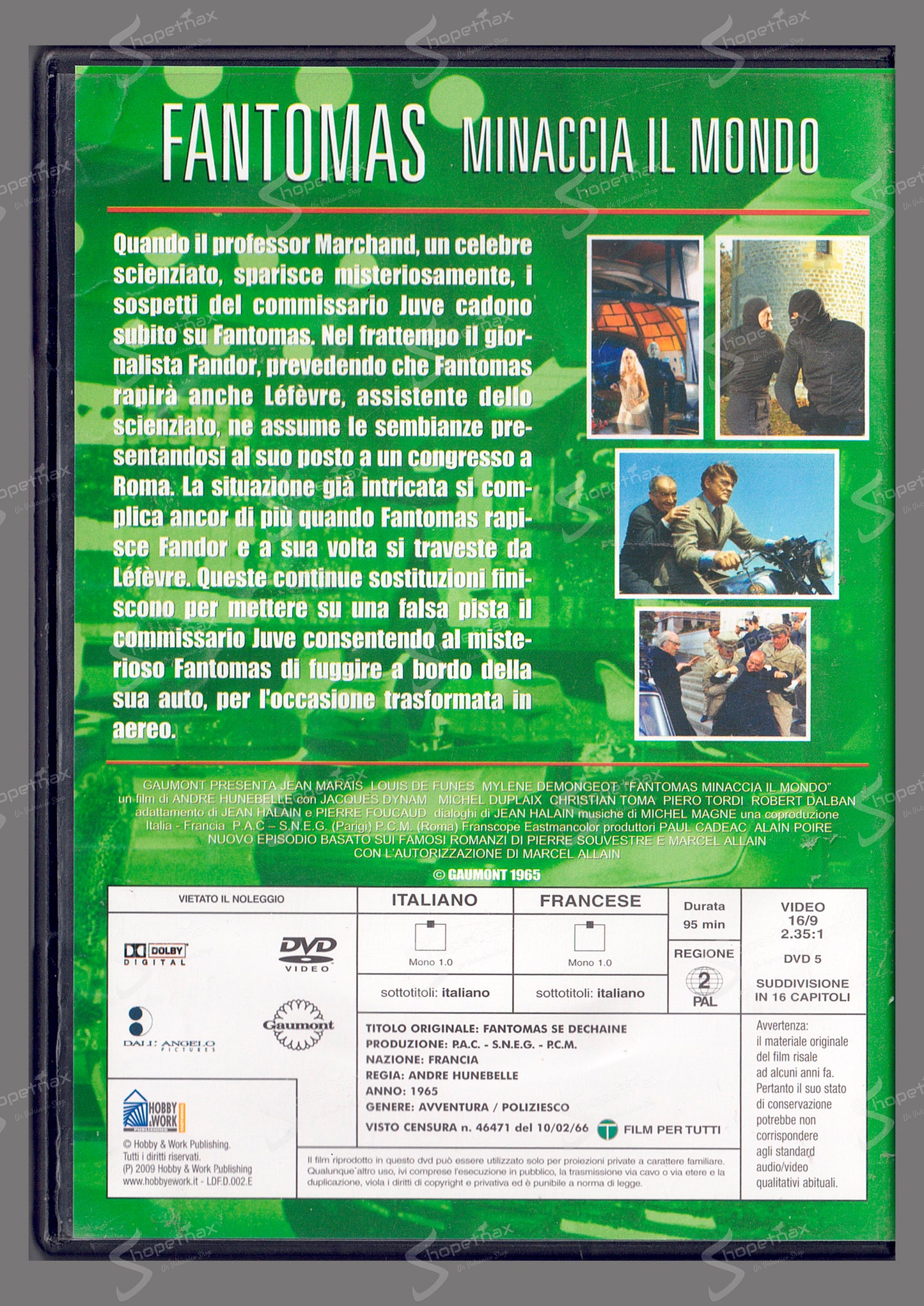 Fantomas minaccia il mondo (Fantômas se déchaîne) (1965) DVD Editoriale