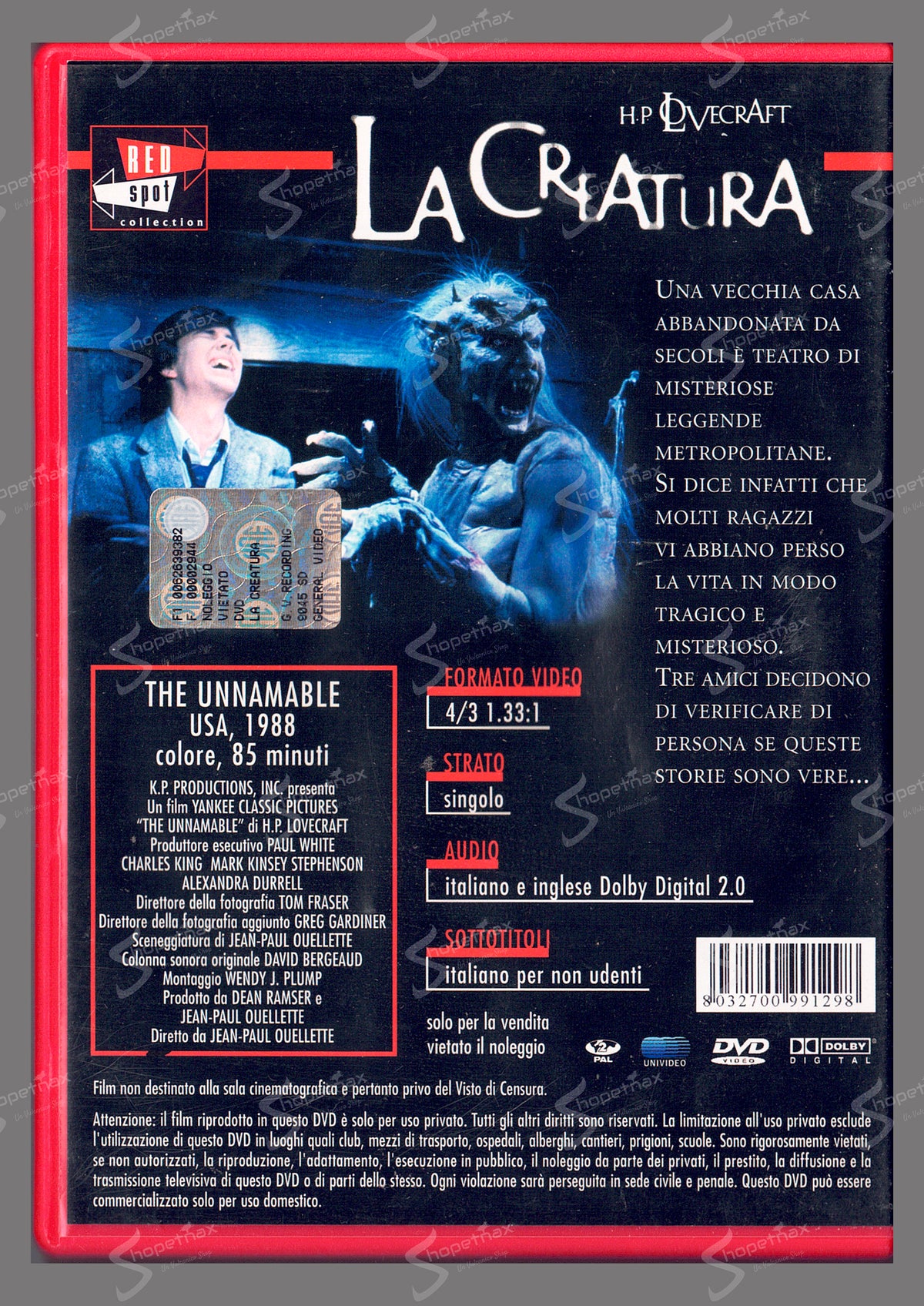 La Creatura (The Maid) (1988) DVD