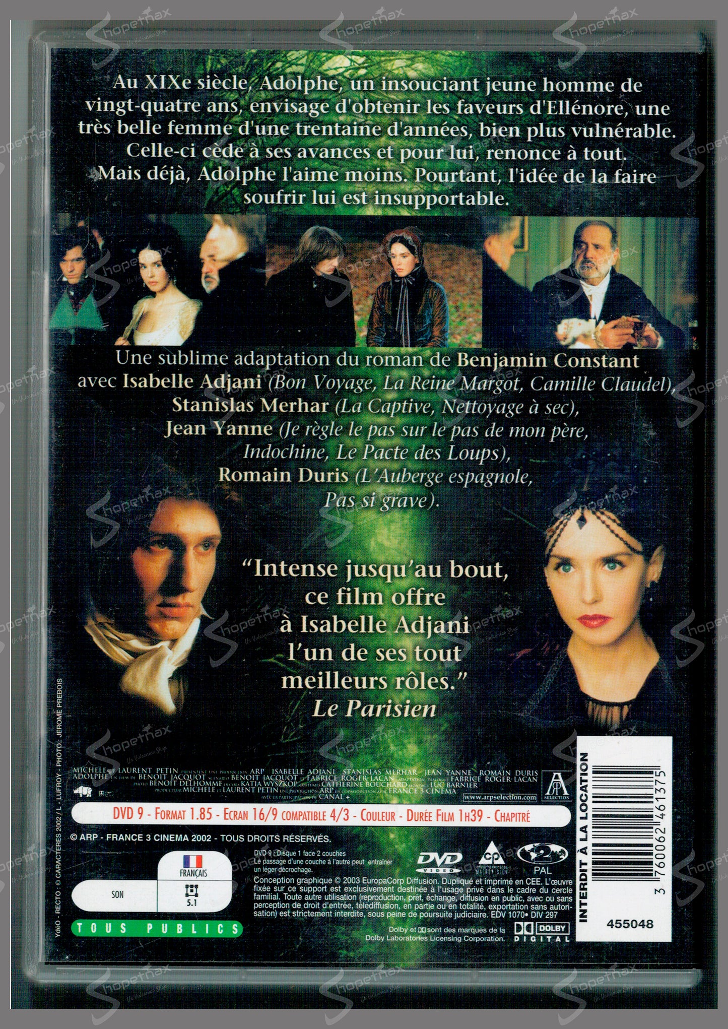 Adolphe (Versione Francese) (2002) DVD