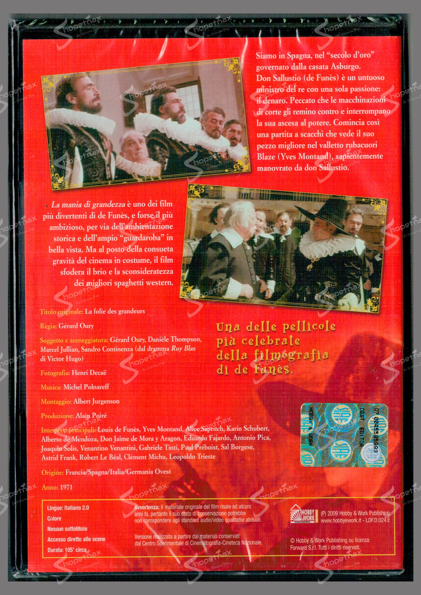 La Mania di Grandezza (La Folie des grandeurs) (1971) DVD Editoriale