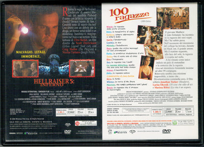 100 Ragazze + Hellraiser 5: Inferno (2 Film) (2000) DVD Editoriale
