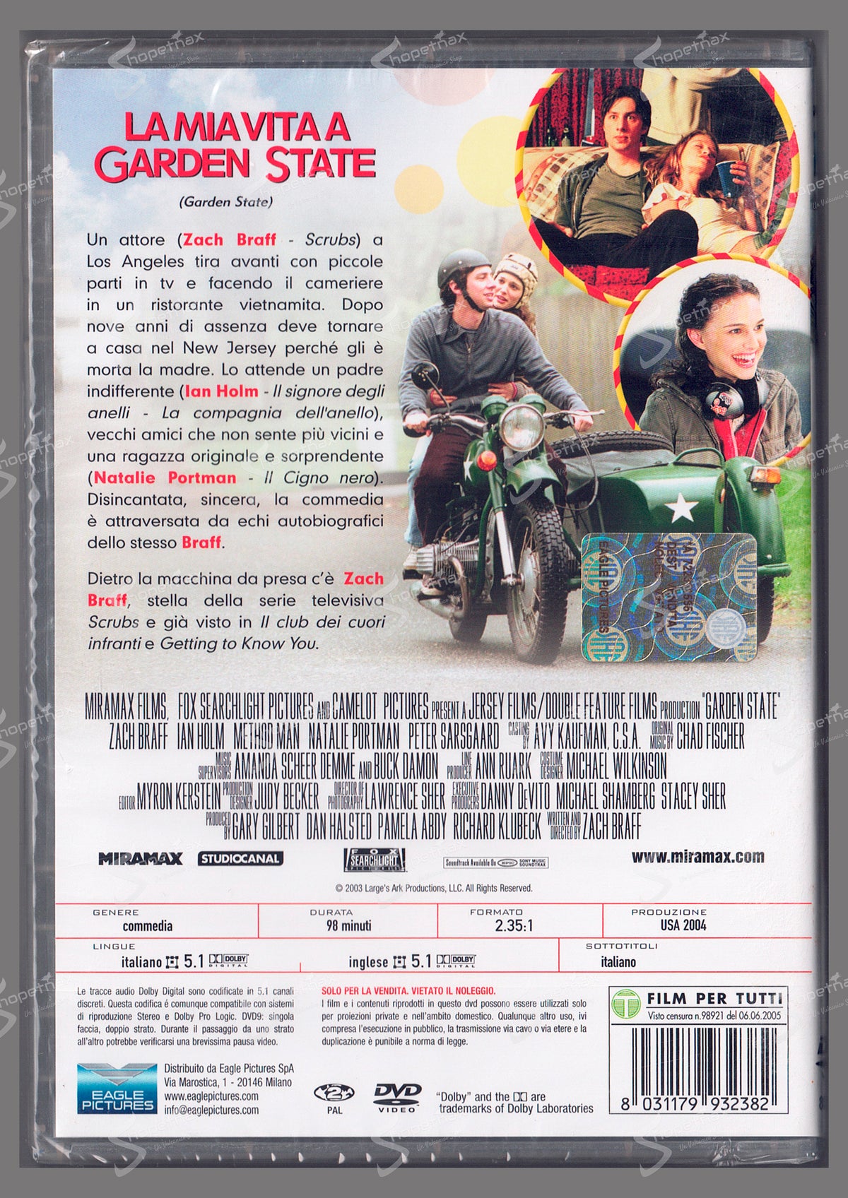 La mia vita a Garden State (2004) DVD