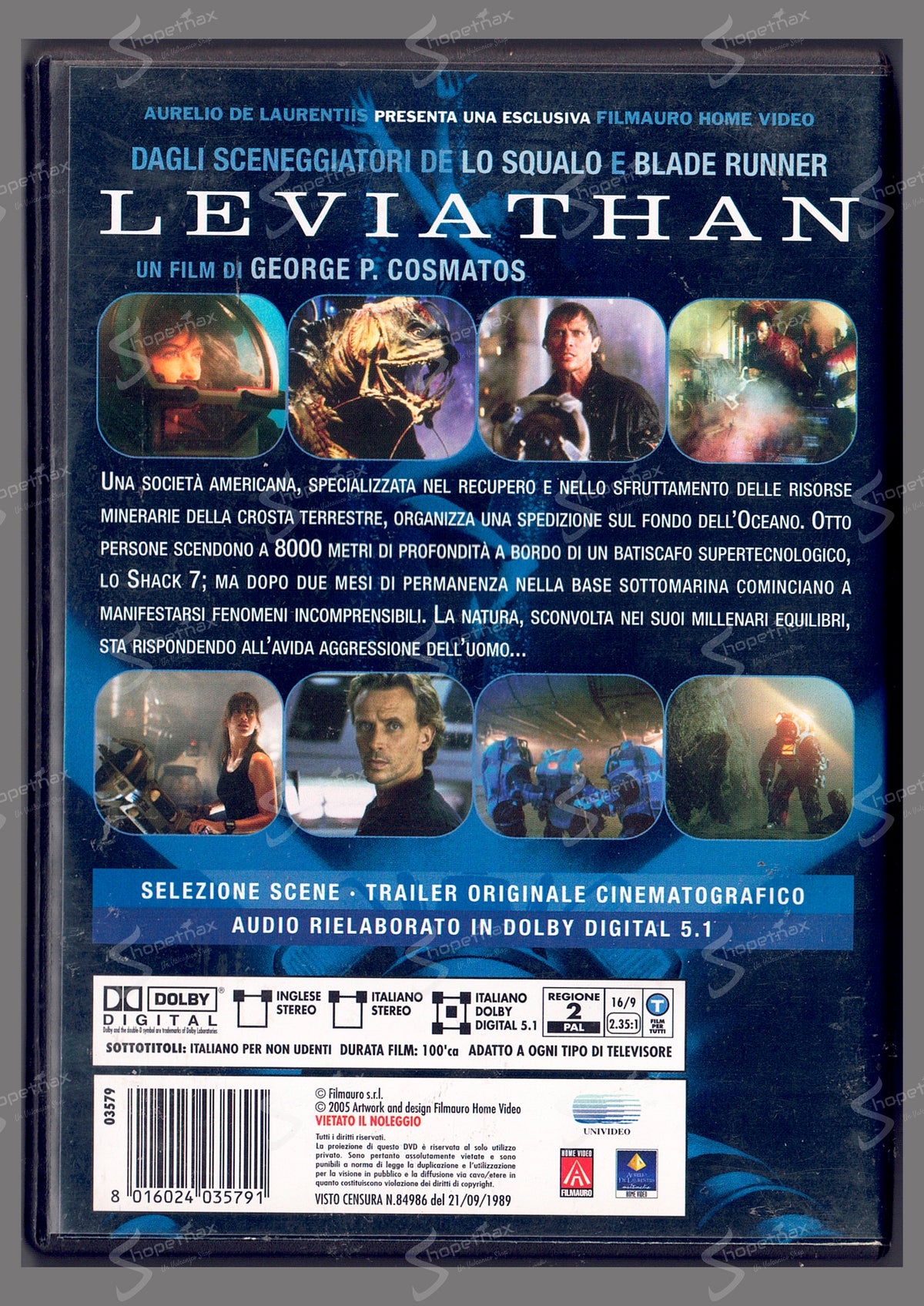 Leviathan (1989) DVD