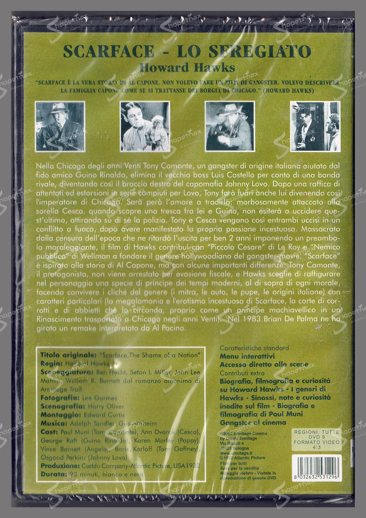 Scarface - Lo sfregiato (1932) DVD