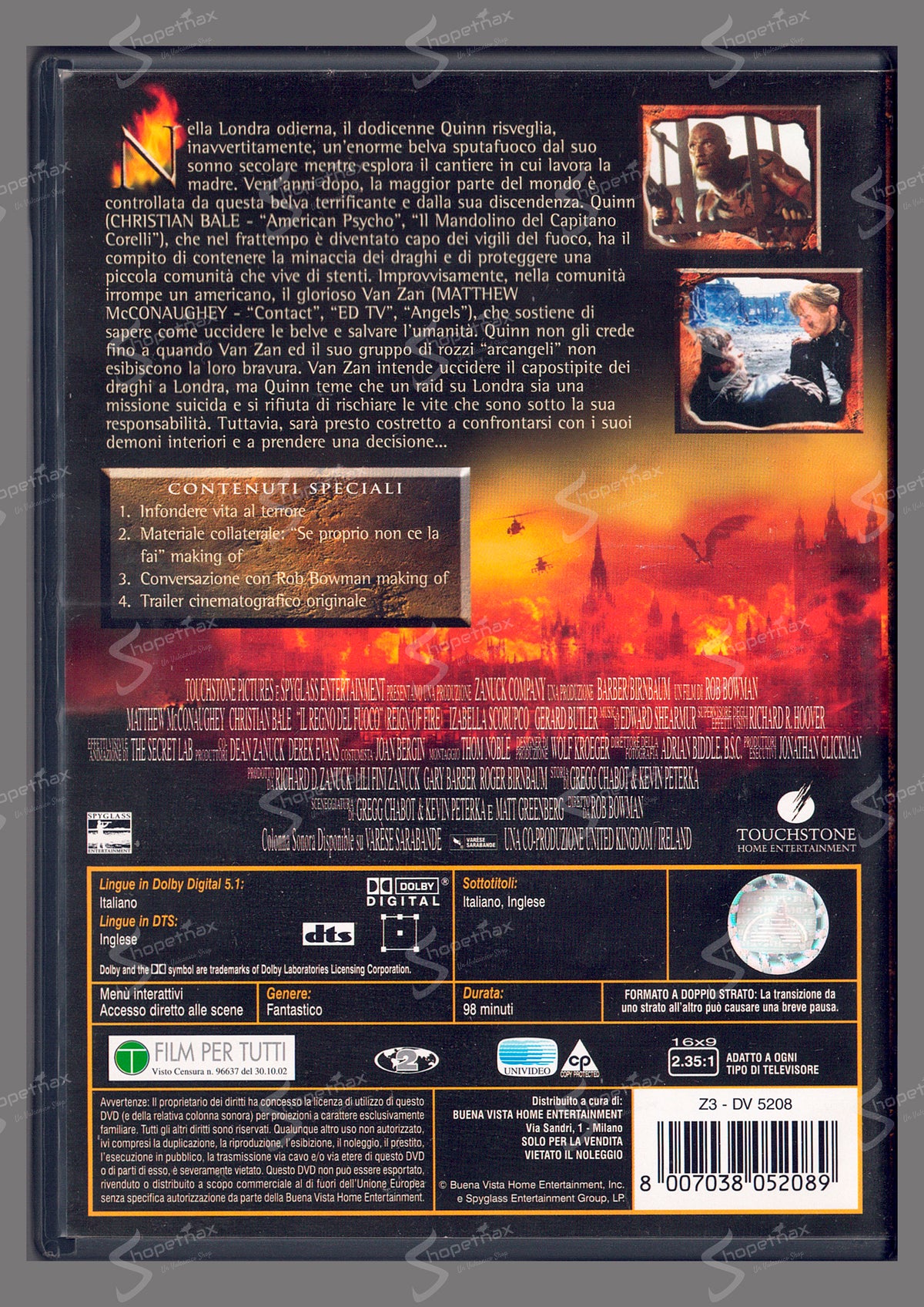 El reino del fuego (Reign of Fire) (2002) DVD