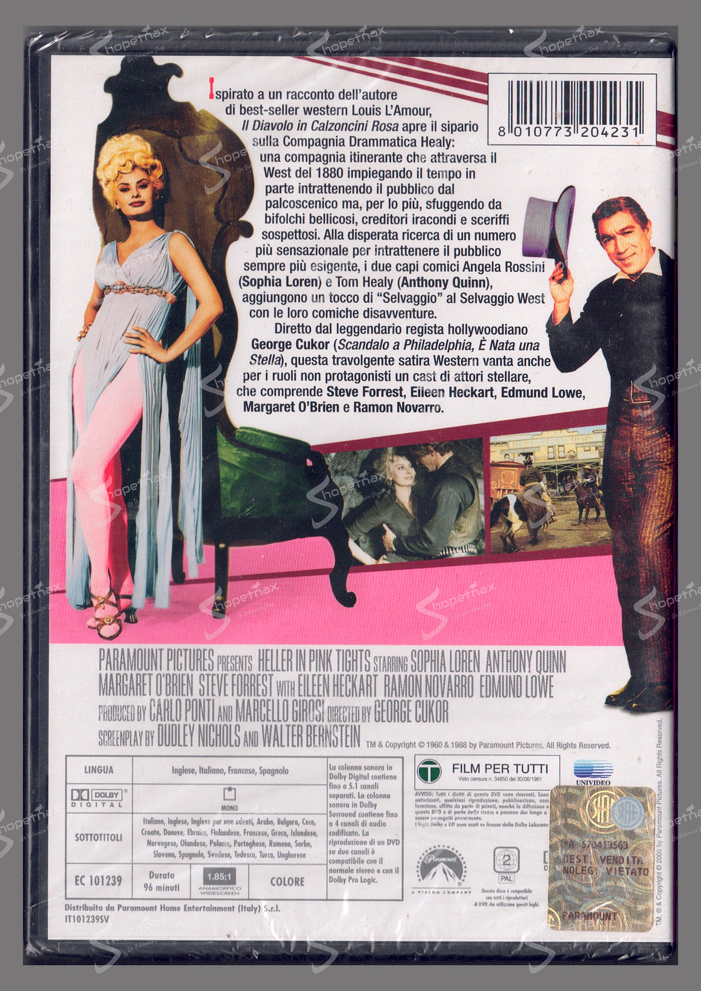 Il Diavolo in Calzoncini Rosa (Heller in Pink Tights) (1959) DVD