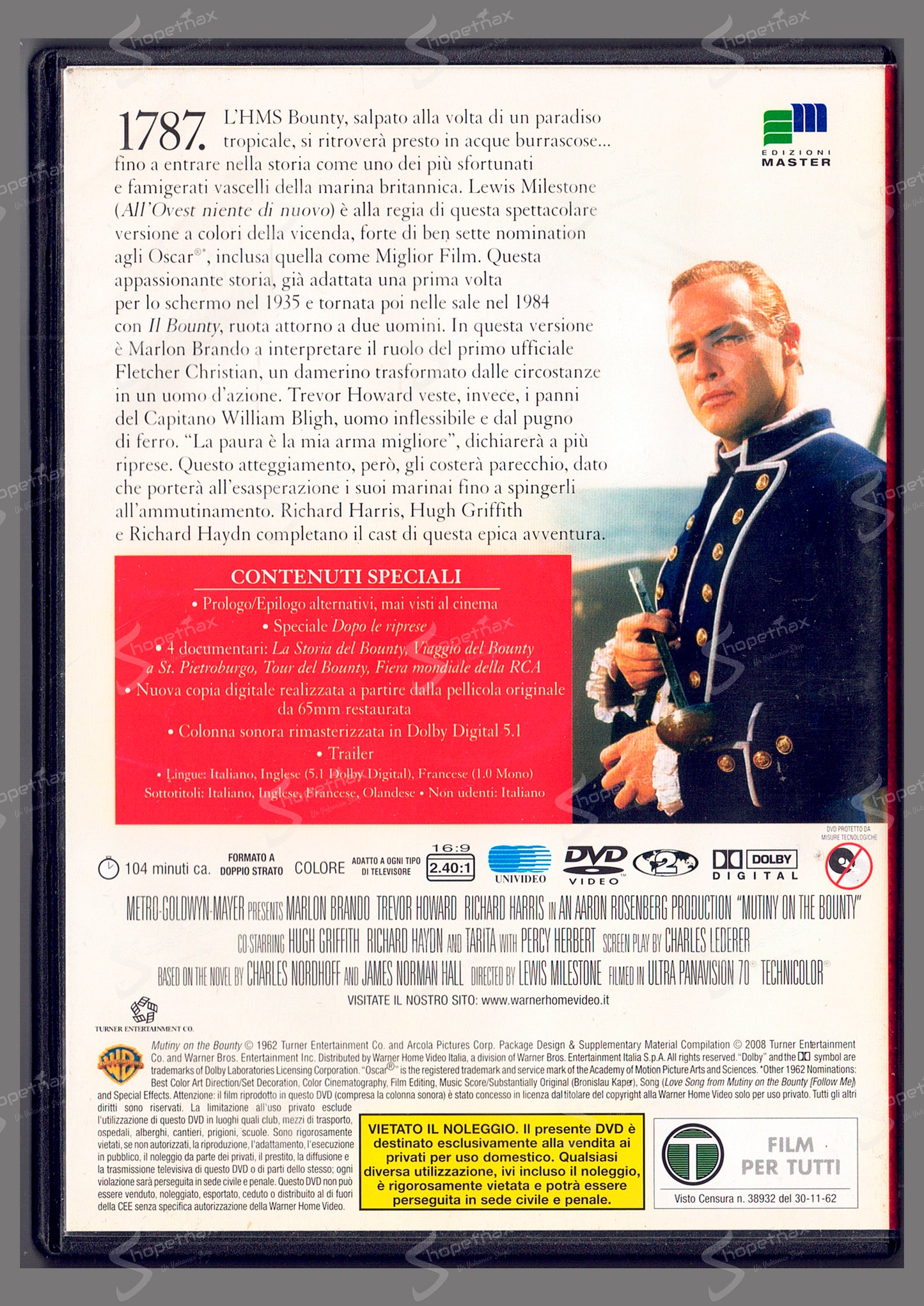 Gli ammutinati del Bounty (Mutiny on the Bounty) (1962) 2 DVD Editoriale