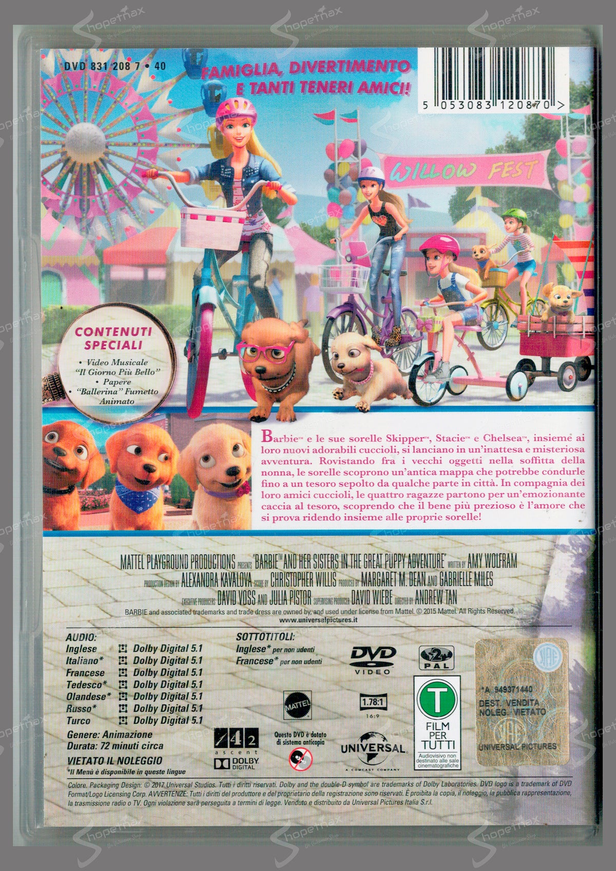 Barbie e il Tesoro dei Cuccioli (Barbie & Her Sisters in the Great Puppy Adventure) (2015) DVD