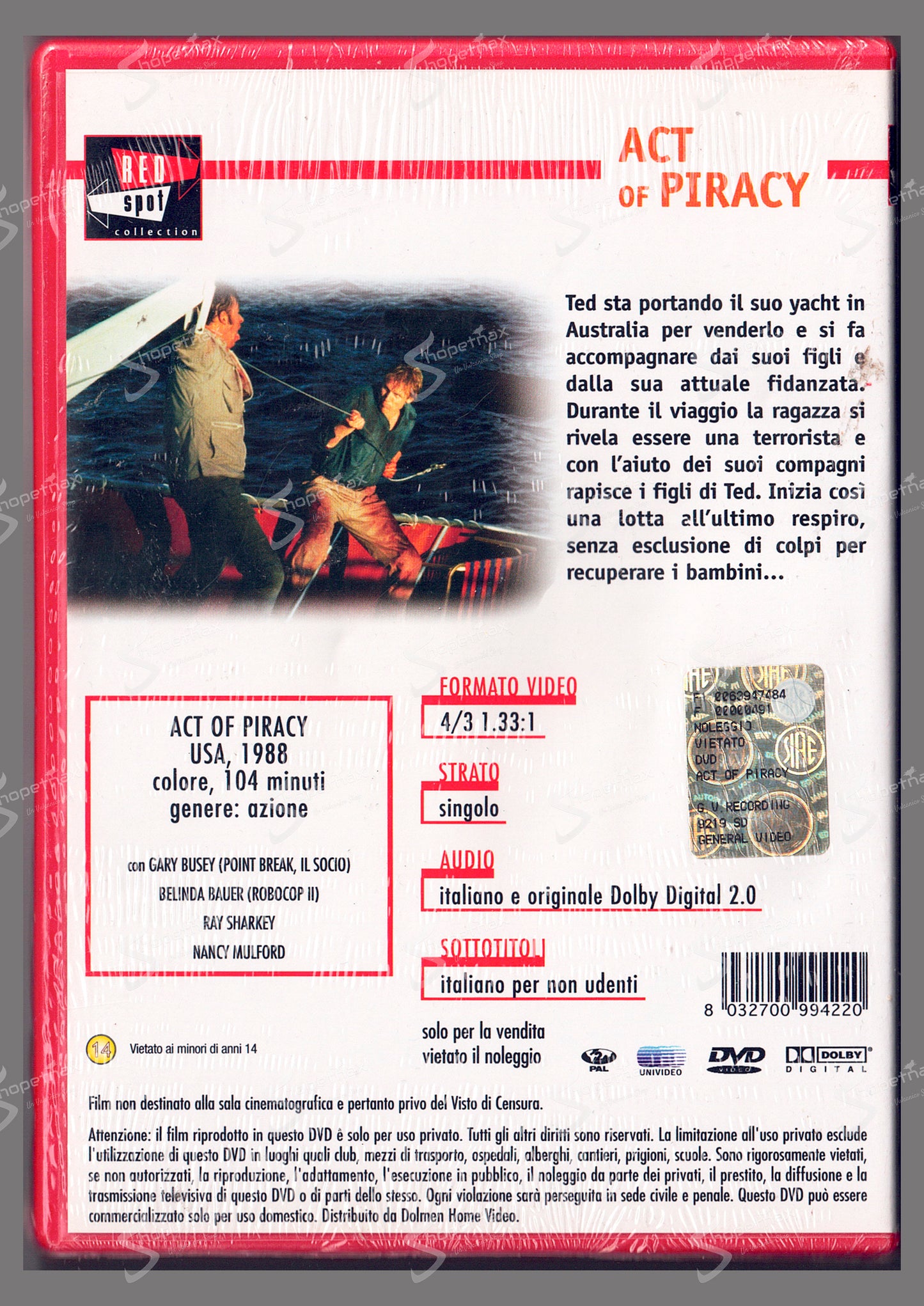 Act of Piracy (Atto di pirateria) (1988) DVD