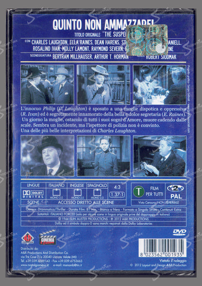 Quinto non ammazzare! (The Suspect) (1944) DVD
