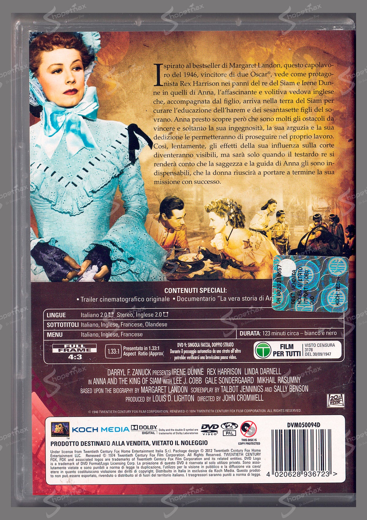 Anna e il Re del Siam (Anna and the King of Siam) (1946) DVD