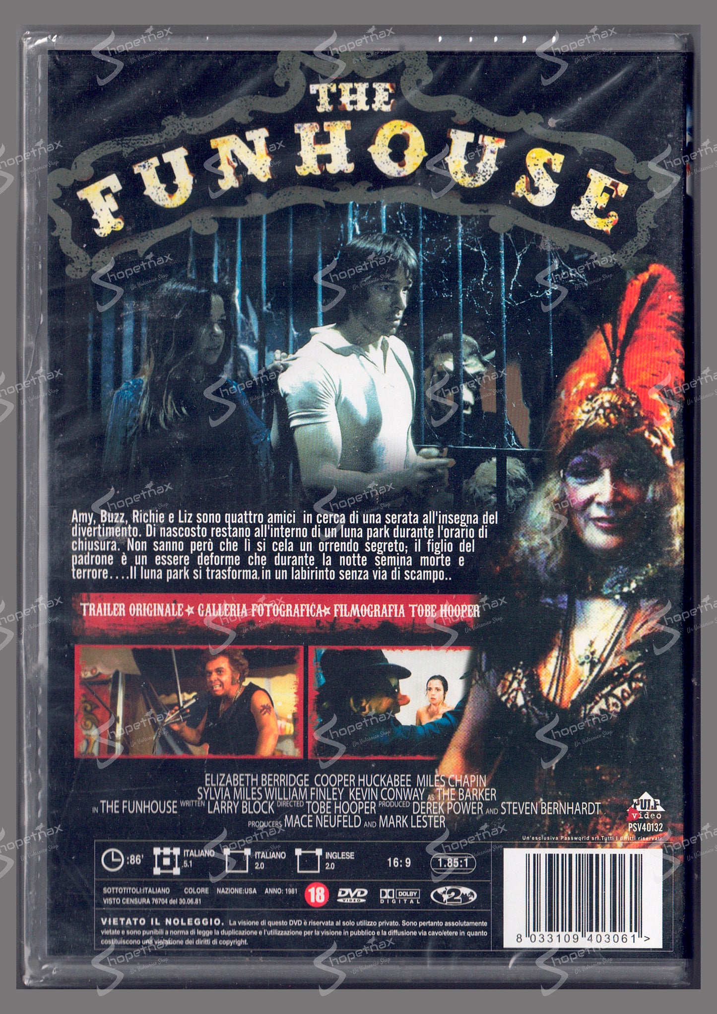 The Funhouse - Il Tunnel dell'Orrore (1981) DVD