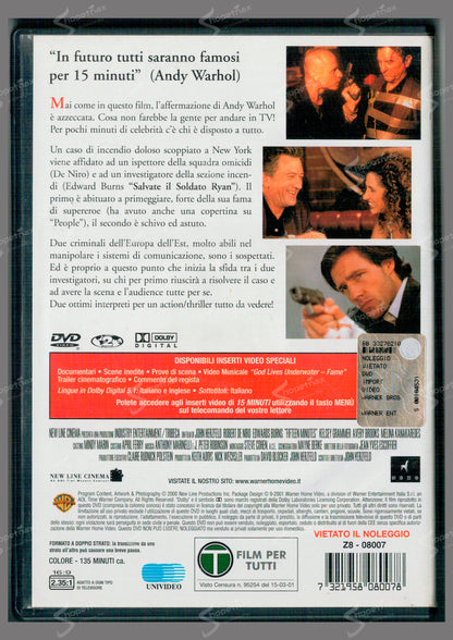 15 Minuti - Follia Omicida a New York (15 Minutes) (Warner) (2001) DVD