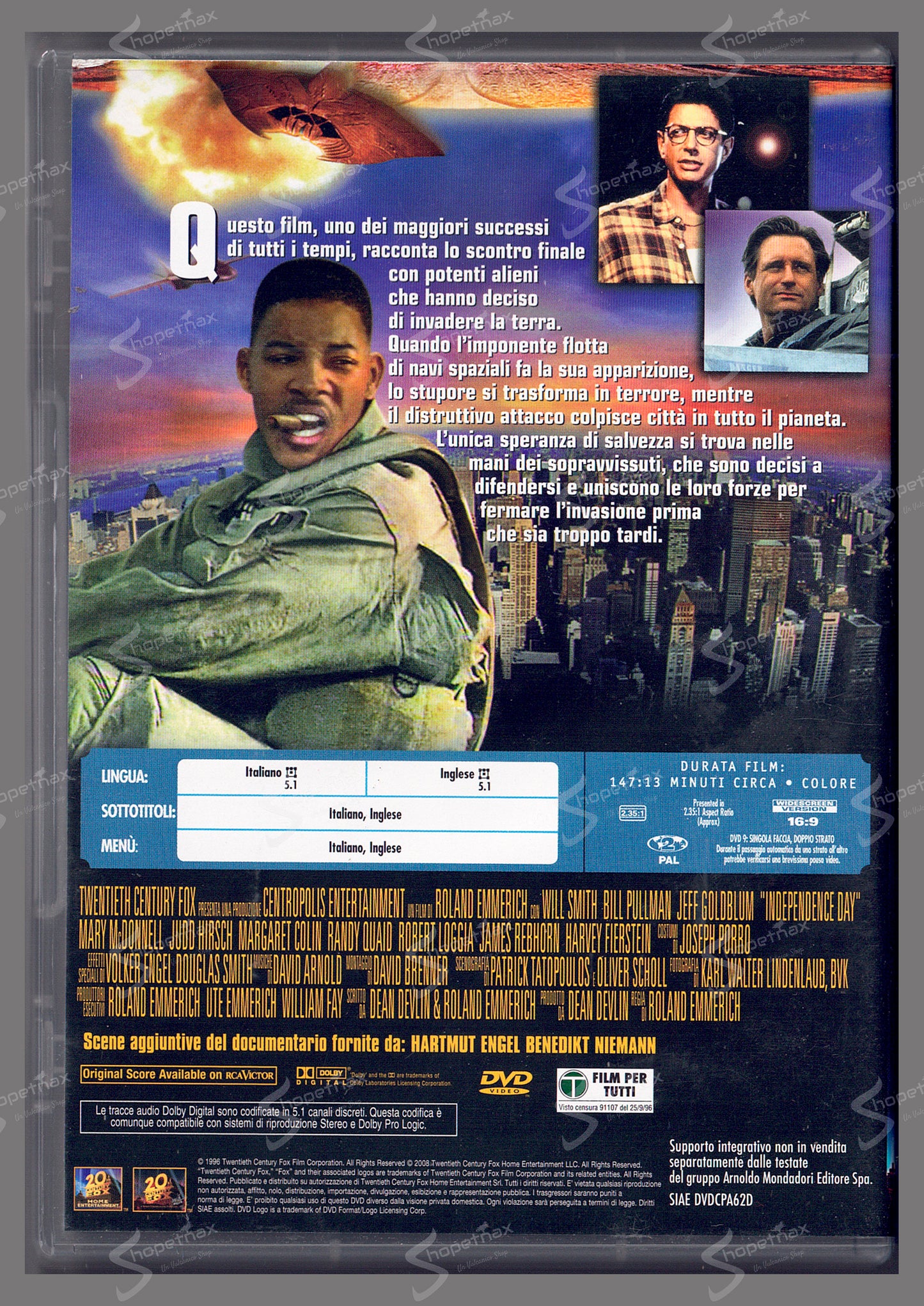 Independence Day (1996) DVD Editoriale