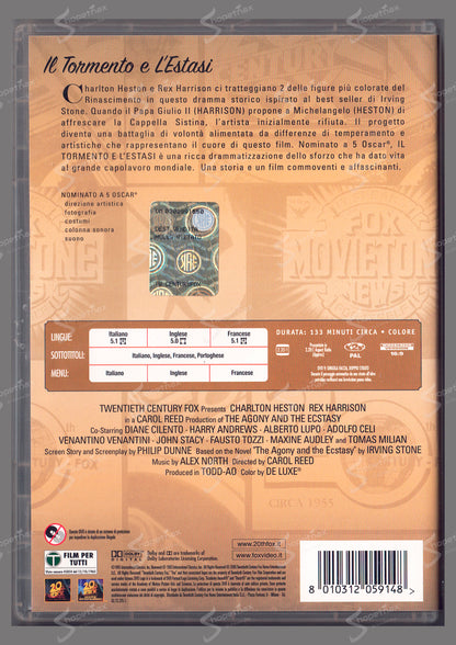 Il Tormento e l'Estasi (The Agony and the Ecstasy) (1965) DVD