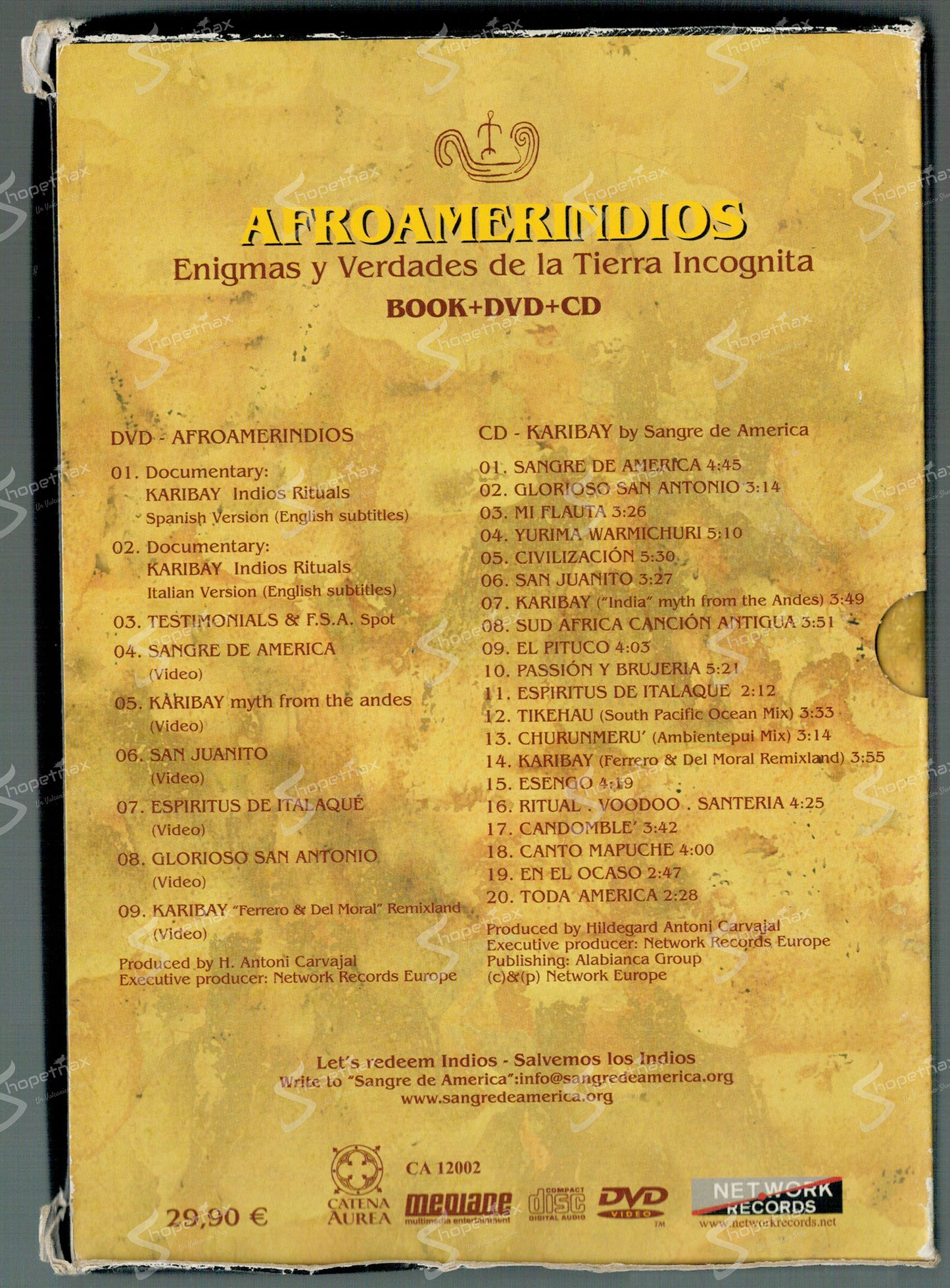 Afroamerindios - Enigmas y Verdades de la Tierra Incognita (2007) DVD + CD + Libro