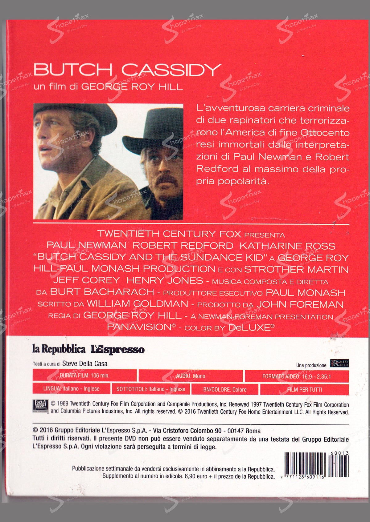 Butch Cassidy (Butch Cassidy and the Sundance Kid) (1969) DVD Slim Editoriale