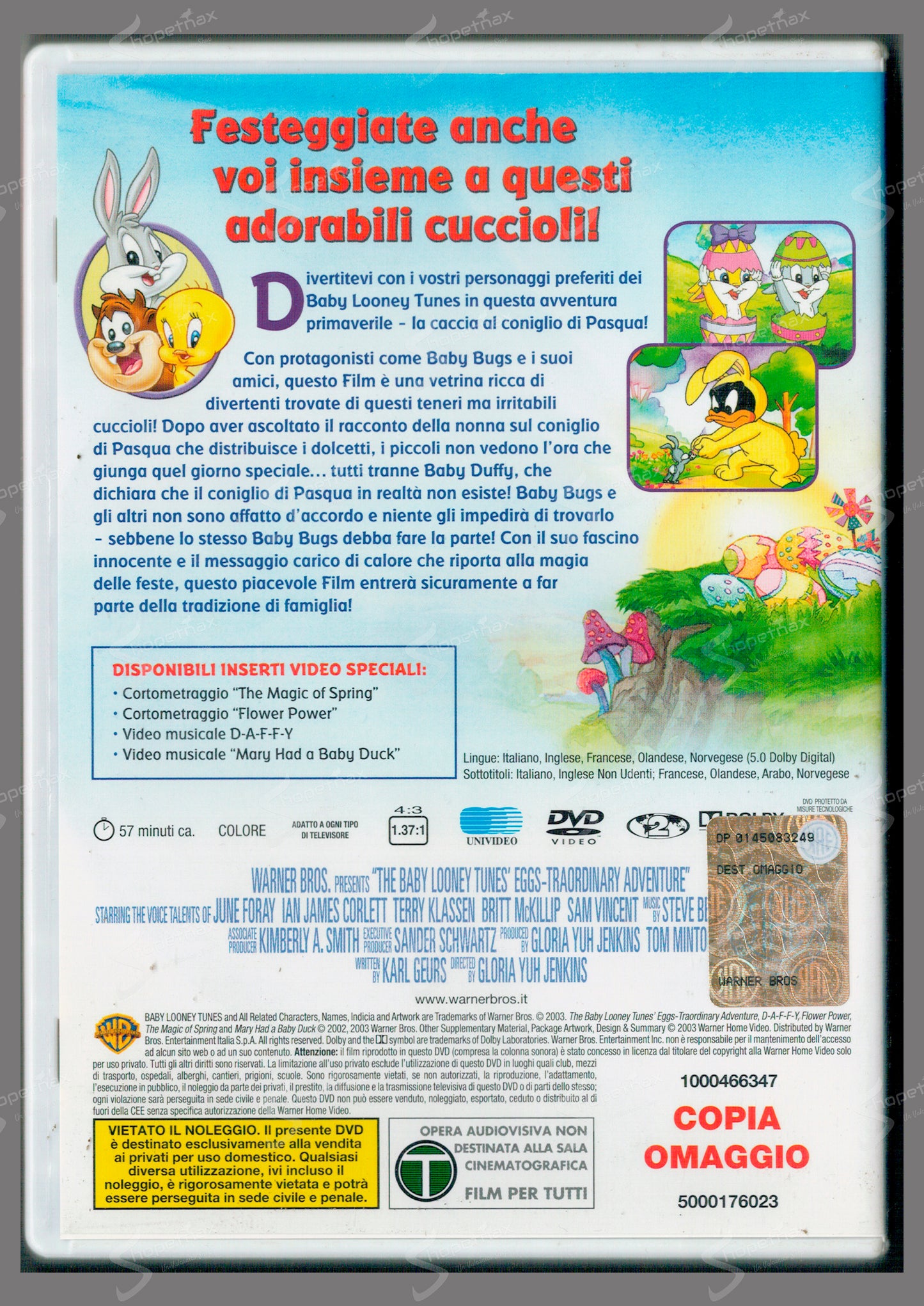 Baby Looney Tunes - Una Straordinaria Avventura (2003) DVD Promozionale