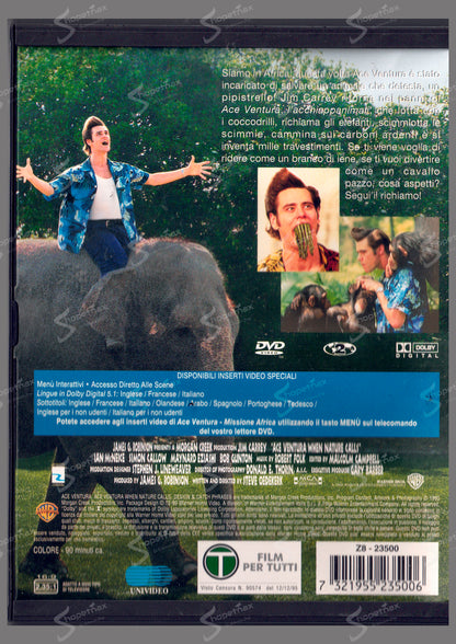 Ace Ventura - Missione Africa (When Nature Calls) (1995) DVD Snapper