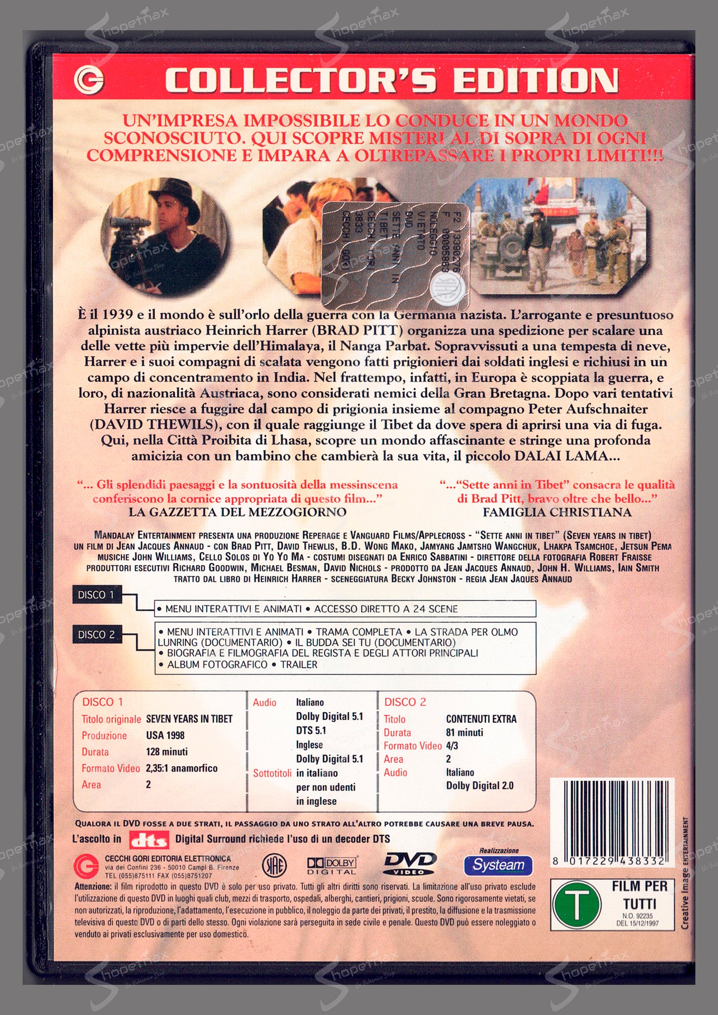 Sette anni in Tibet (Seven Years in Tibet) (Collector's Edition) (1997) DVD