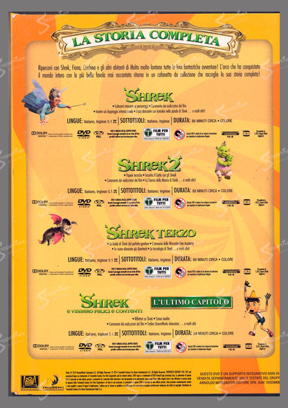 Shrek - La Storia Completa (4 Film) (2001-2010) DVD Editoriale