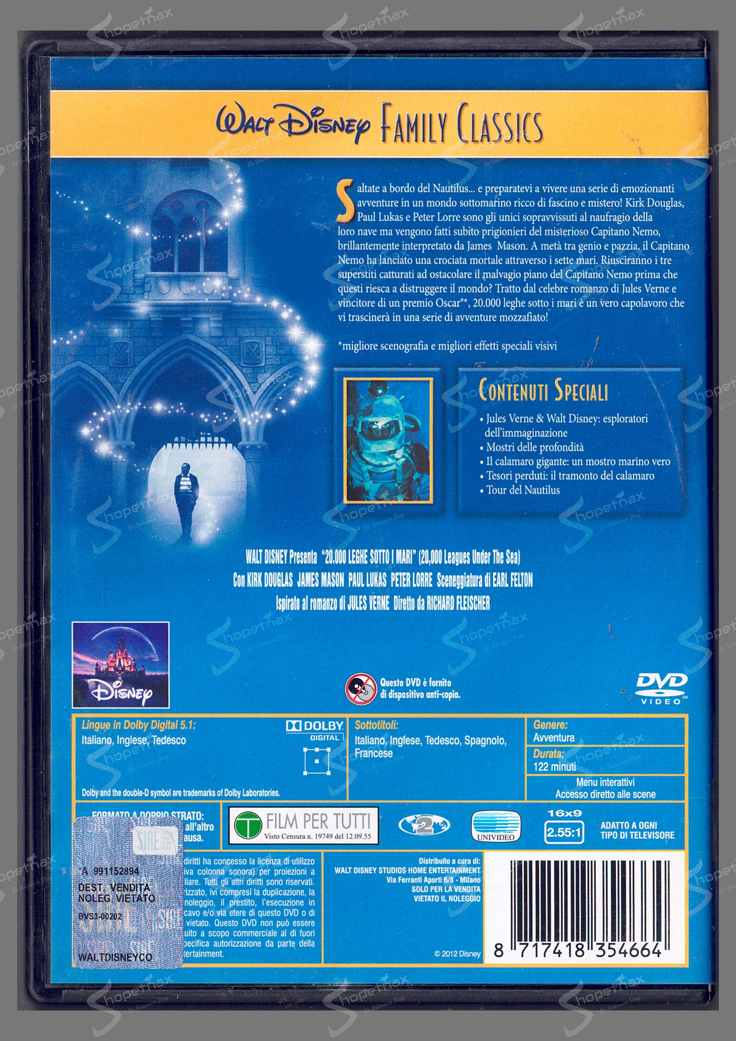 20.000 leghe sotto i mari (20000 Leagues Under the Sea) (1954) DVD