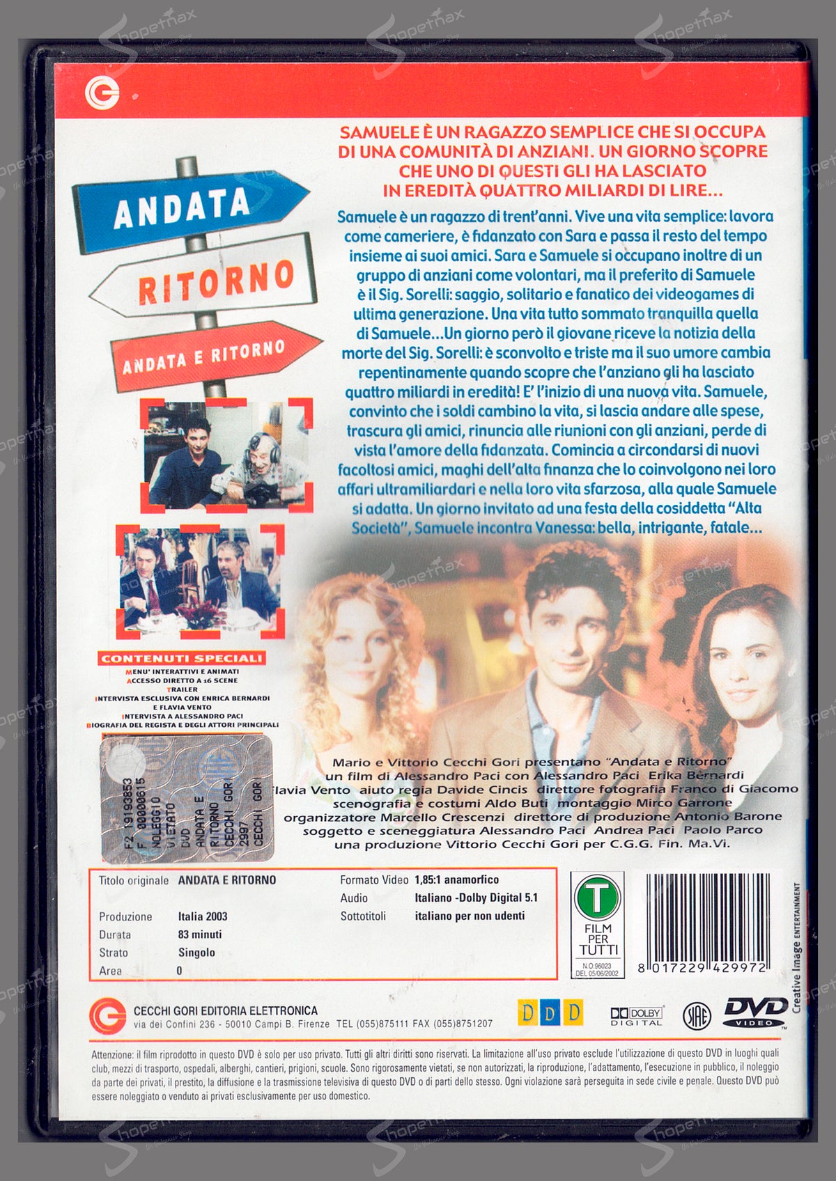 Andata e Ritorno (2003) DVD