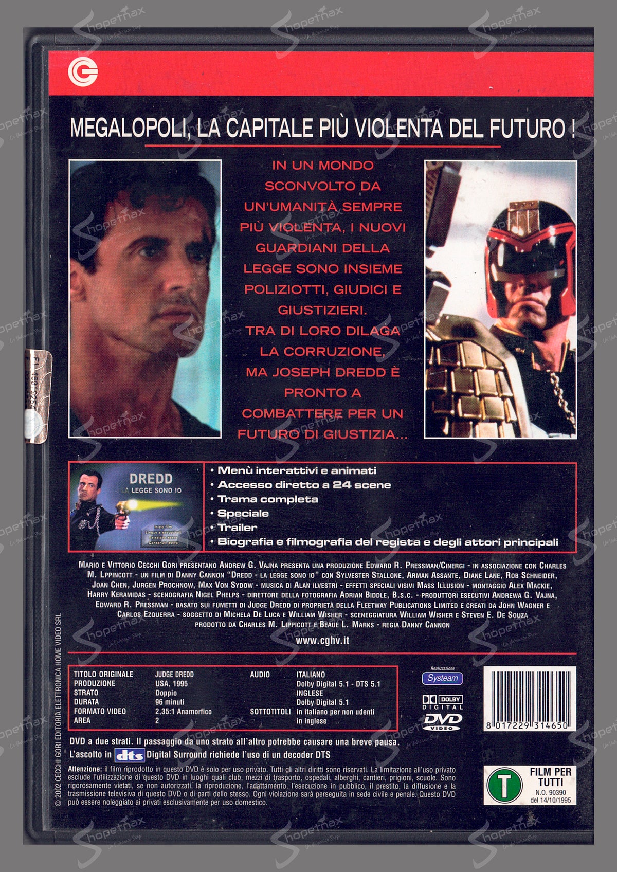 Dredd - La legge sono io (Judge Dredd) (1995) DVD