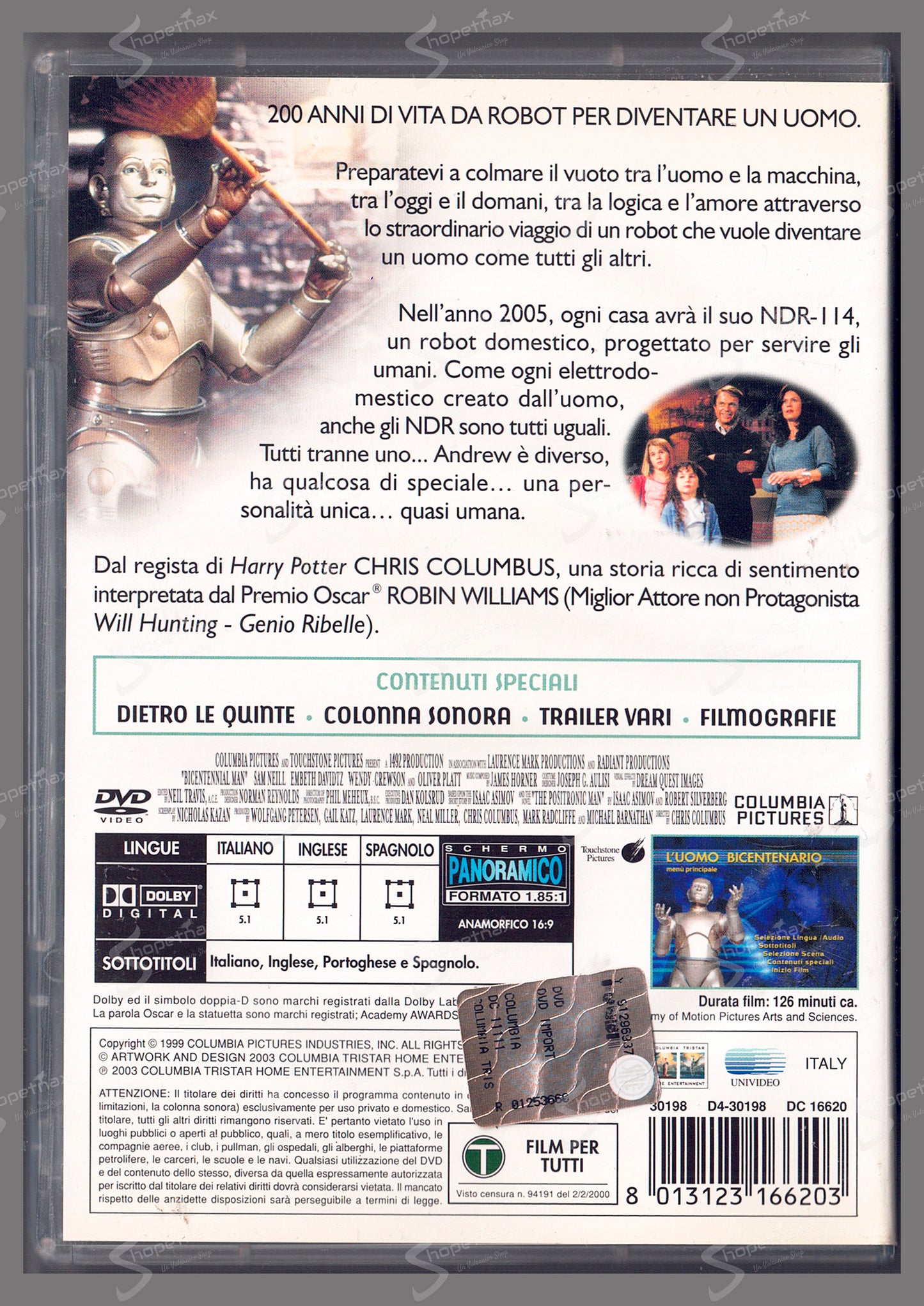 L'Uomo Bicentenario (Bicentennial Man) (1999) DVD Ex Noleggio