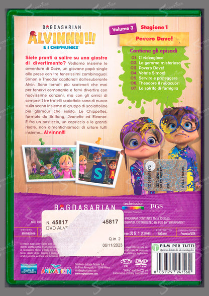 Alvinnn!!! E i Chipmunks - Volume 3 - Povero Dave! (2015) DVD