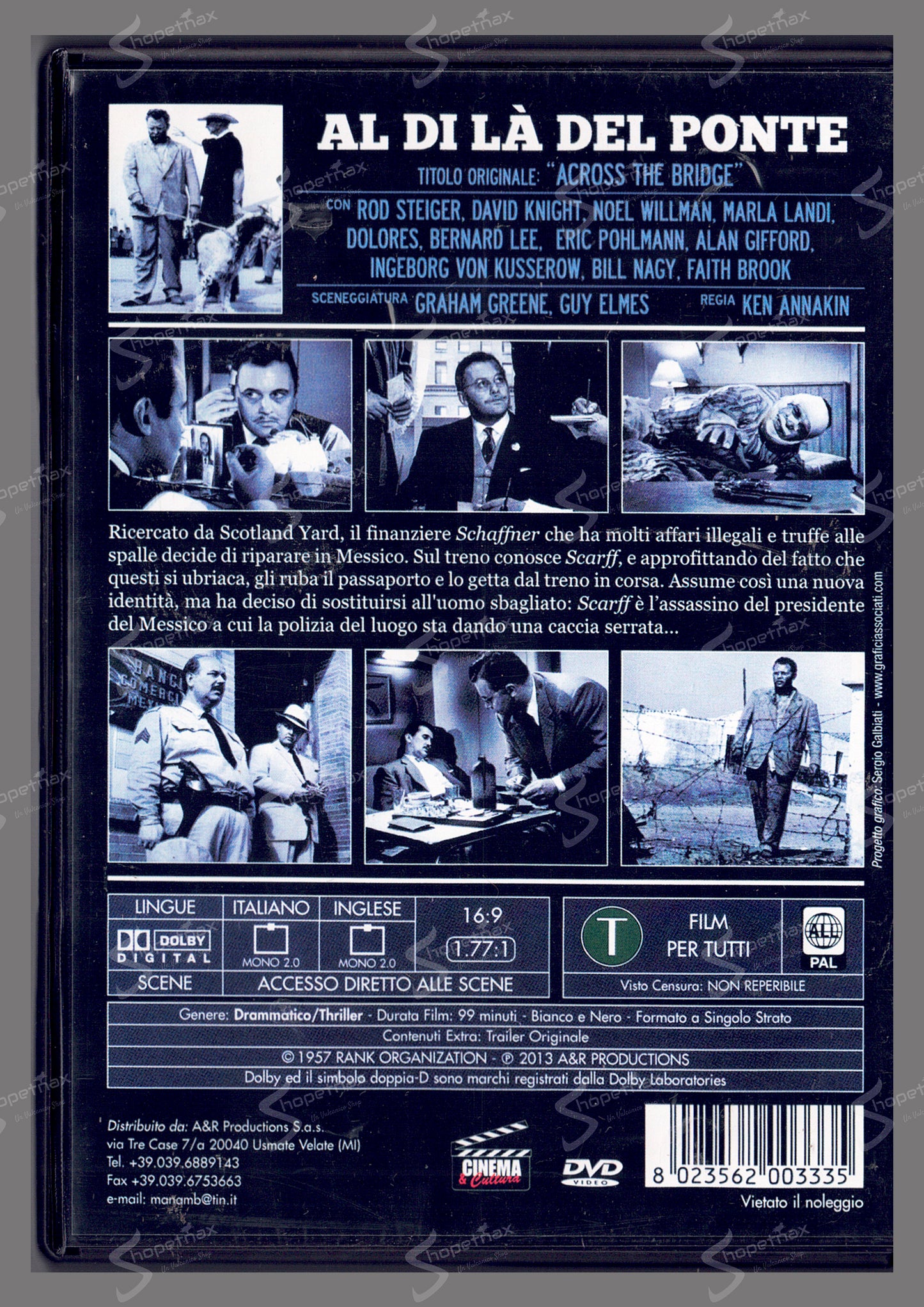 Al di là del ponte (Across the Bridge) (1957) DVD