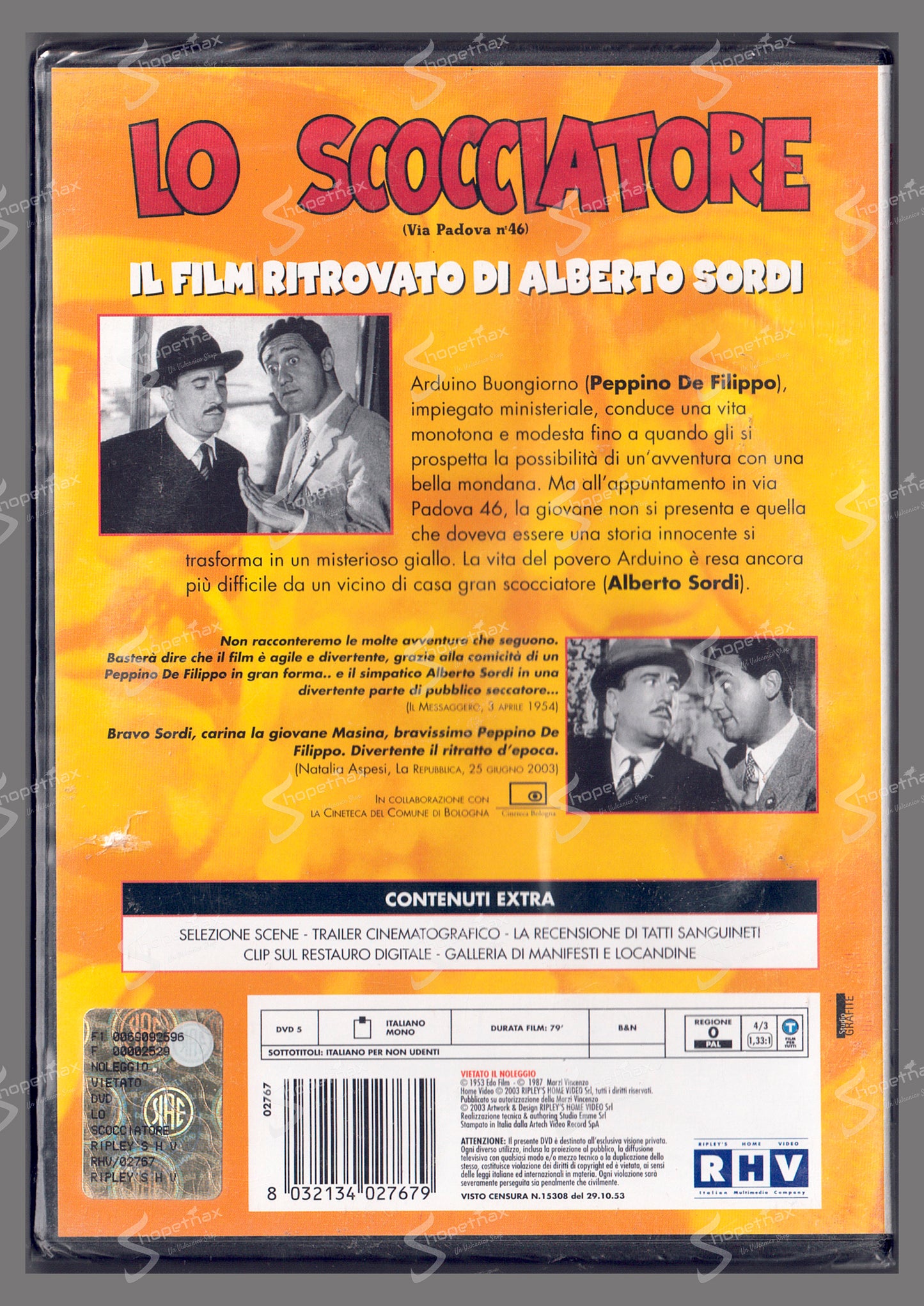 Lo Scocciatore (Via Padova n° 46) (1953) DVD