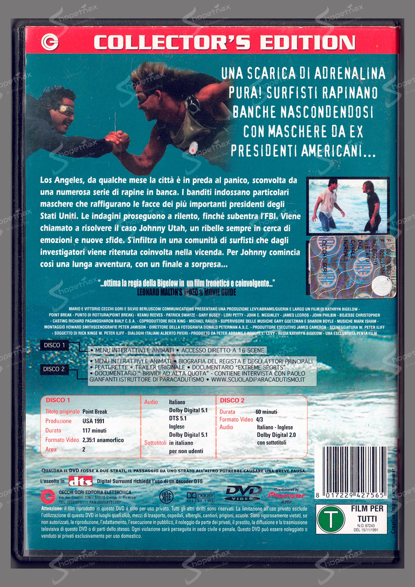 Point Break - Punto di Rottura (Collector's Edition) (1991) 2 DVD