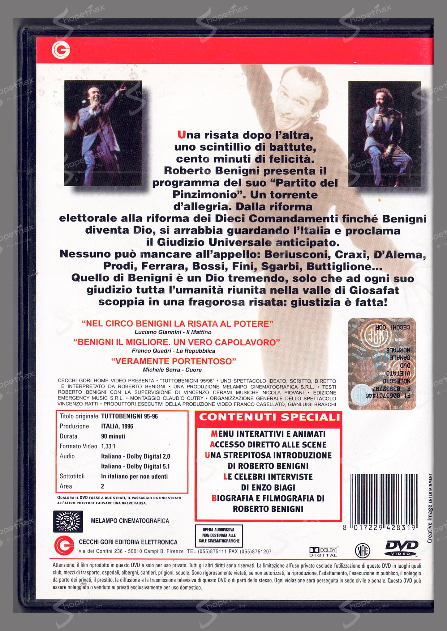 Tutto Benigni 95/96 (1996) DVD